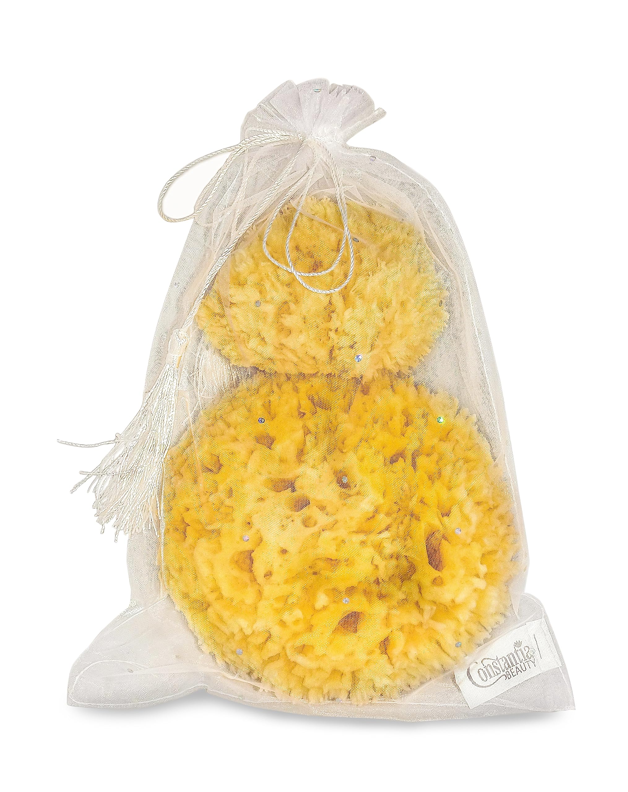Premium Natural Sea Wool Sponges - 2 Soft Real Sponges 6''-7'' (Large) & 3''- 4'' (Medium); Perfect Luxury Gift For Bath, Shower