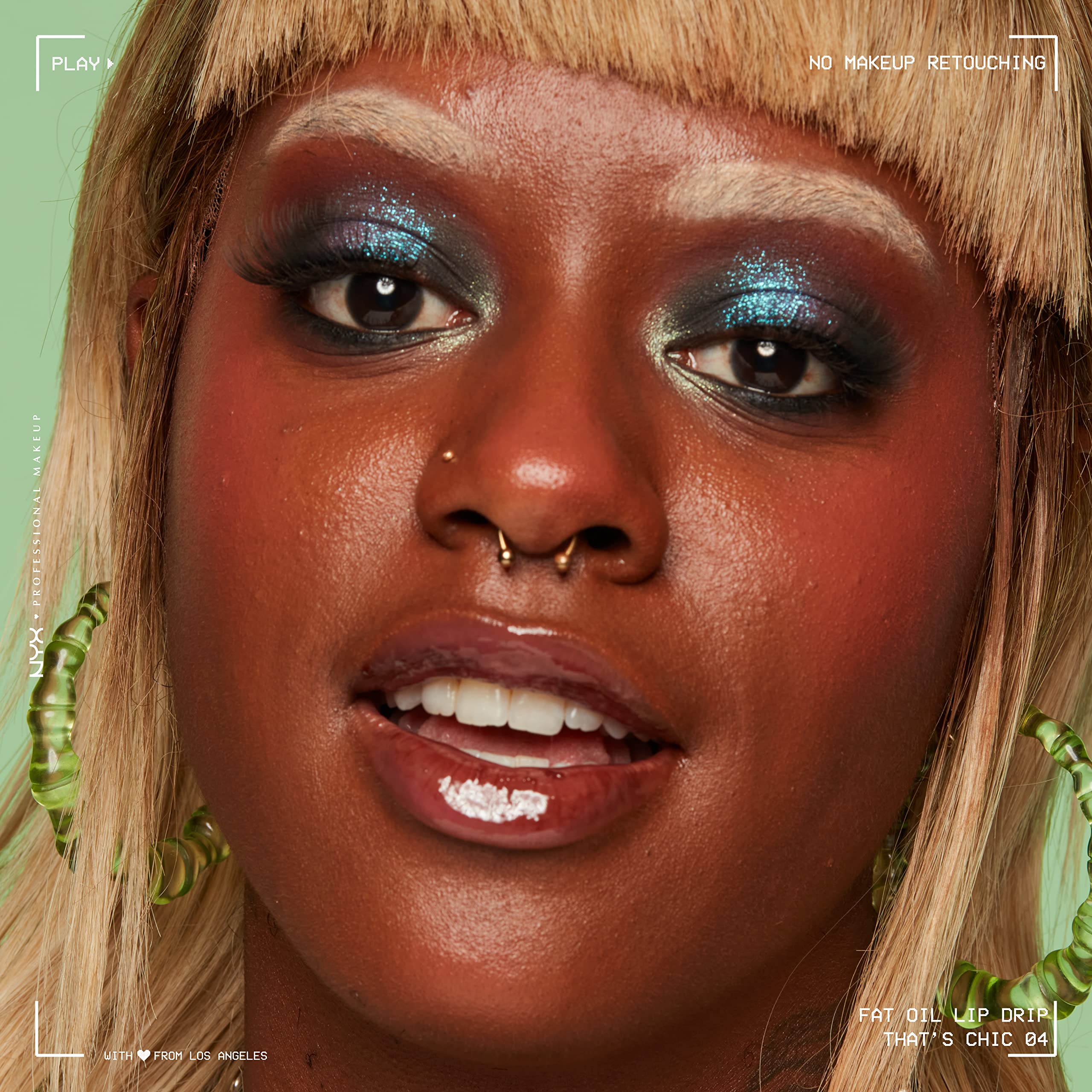 NYX PROFESSIONAL MAKEUP Fat Oil Lip Drip, Moisturizing, Shiny and Vegan Tinted Lip gloss - Thats chic (Deep Berry)