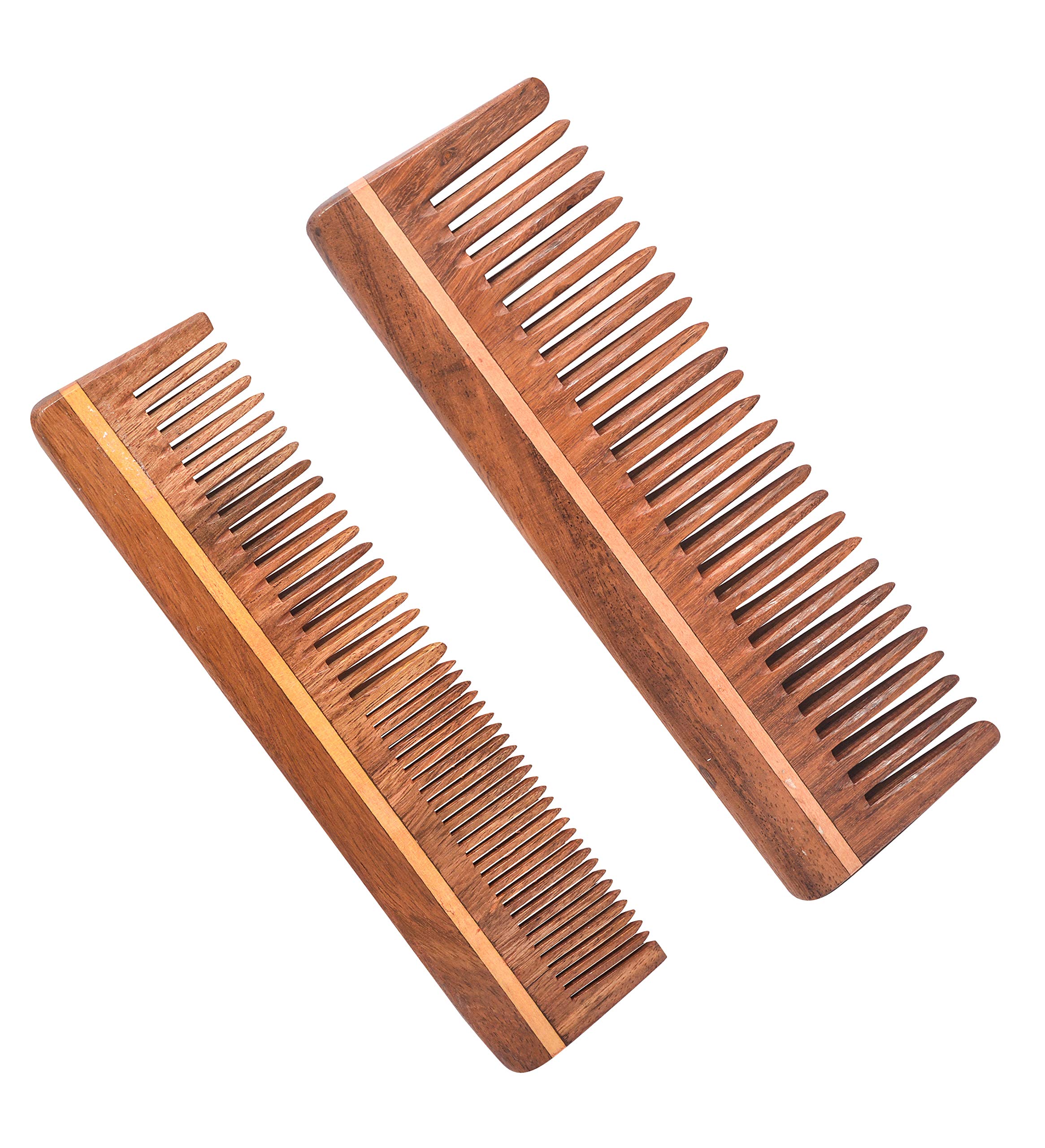Ayan Handmade Natural Pure Healthy Neem Wooden Comb Wide Tooth for Hair Growth,AntiDandruff Comb For Women And Men (Mix Combo S