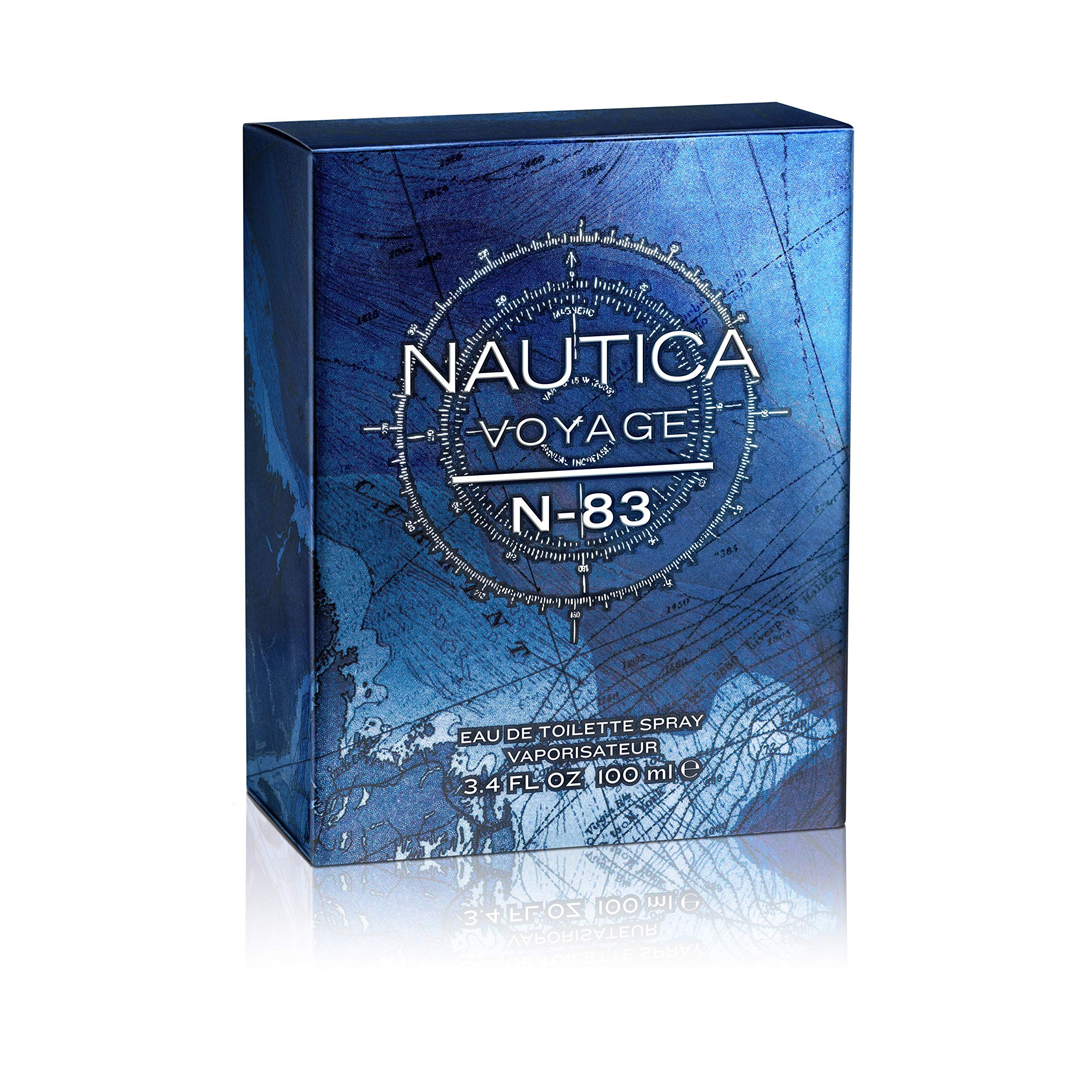 Nautica Voyage N-83 Eau de Toilette 3.4 fl oz (Pack of 1), Notes of Spicy Mint, Cardamom, and Musk, Men's Fragrance, Long Lastin