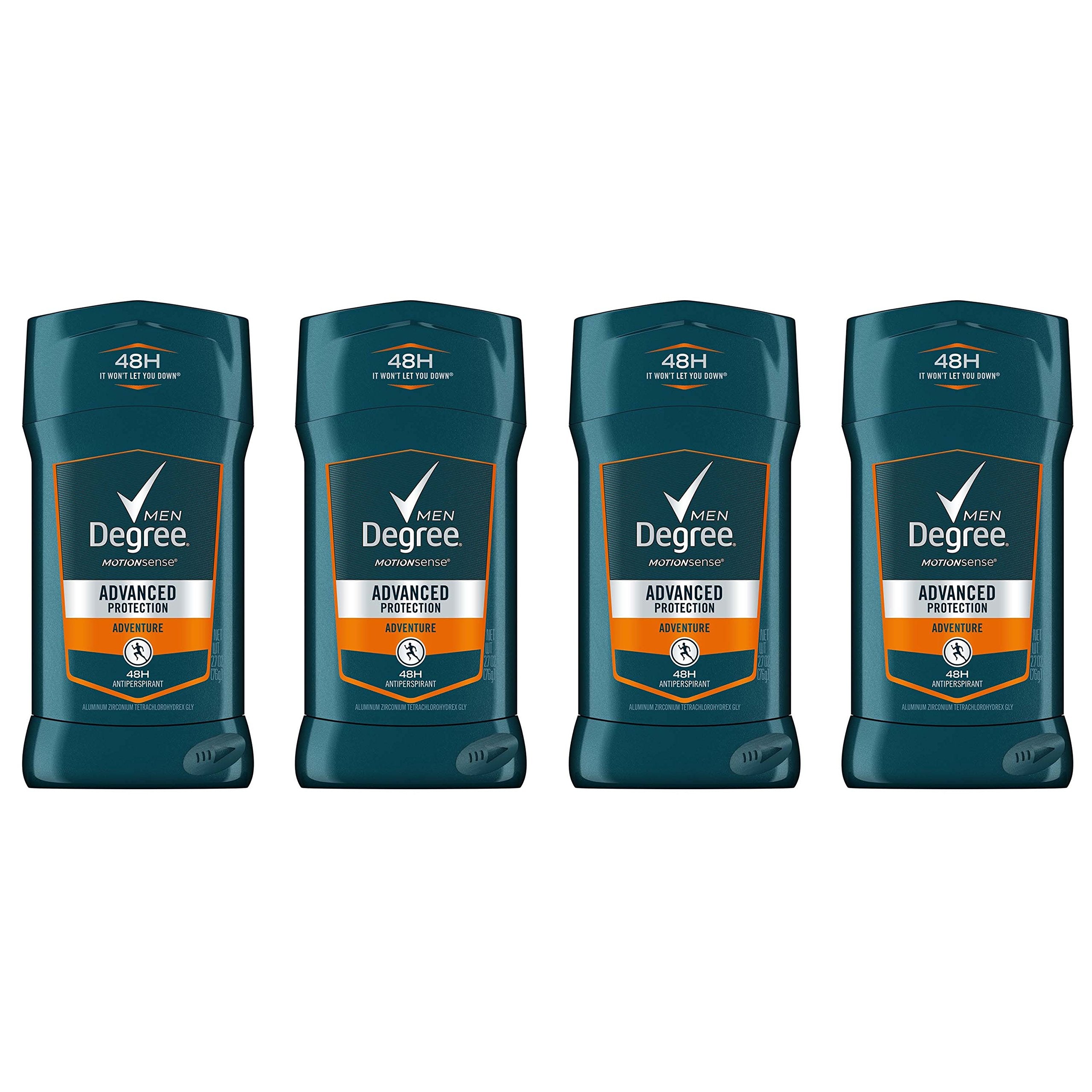 Degree Men Advanced Protection Antiperspirant Deodorant, Adventure, 2.7 Ounce (Pack fo 4)