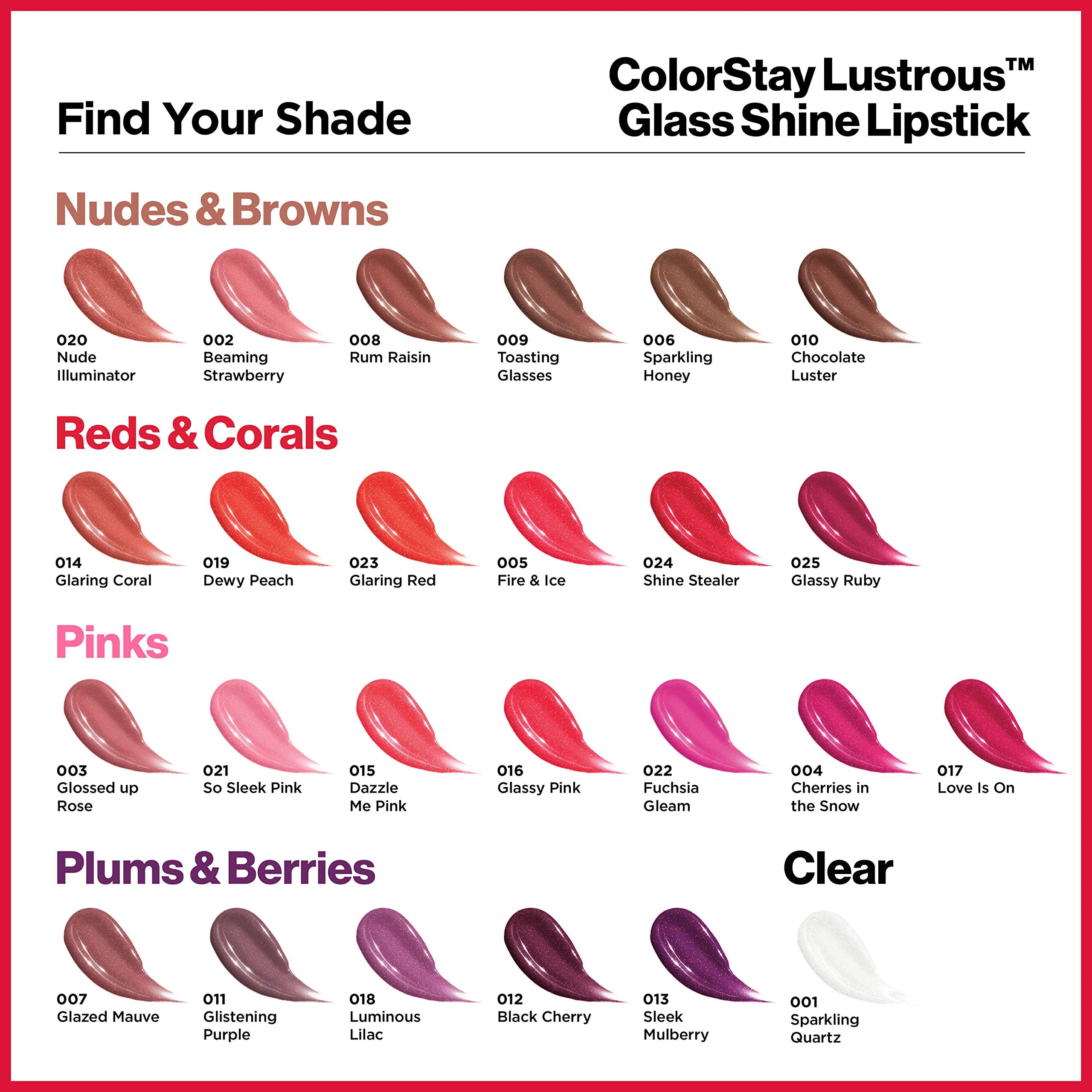REVLON Super Lustrous Glass Shine Lipstick, Flawless Moisturizing Lip Color with Aloe, Hyaluronic Acid and Rose Quartz, Sparklin