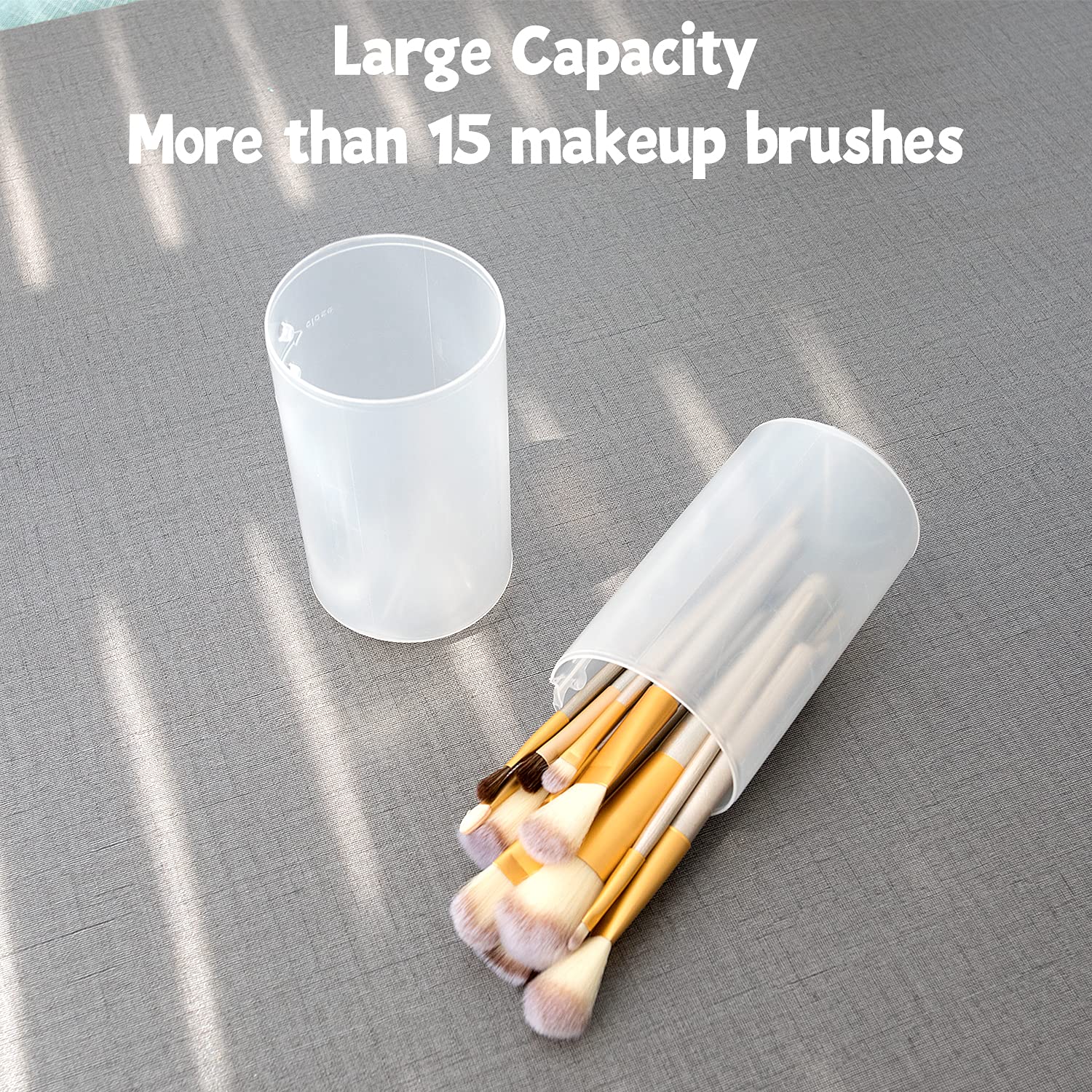 Ocheal Makeup Brush Holders, 3 Pack Of Makeup Brush Organizer Travel Case Retractable Plastic Travel Makeup Brush Holder For Van