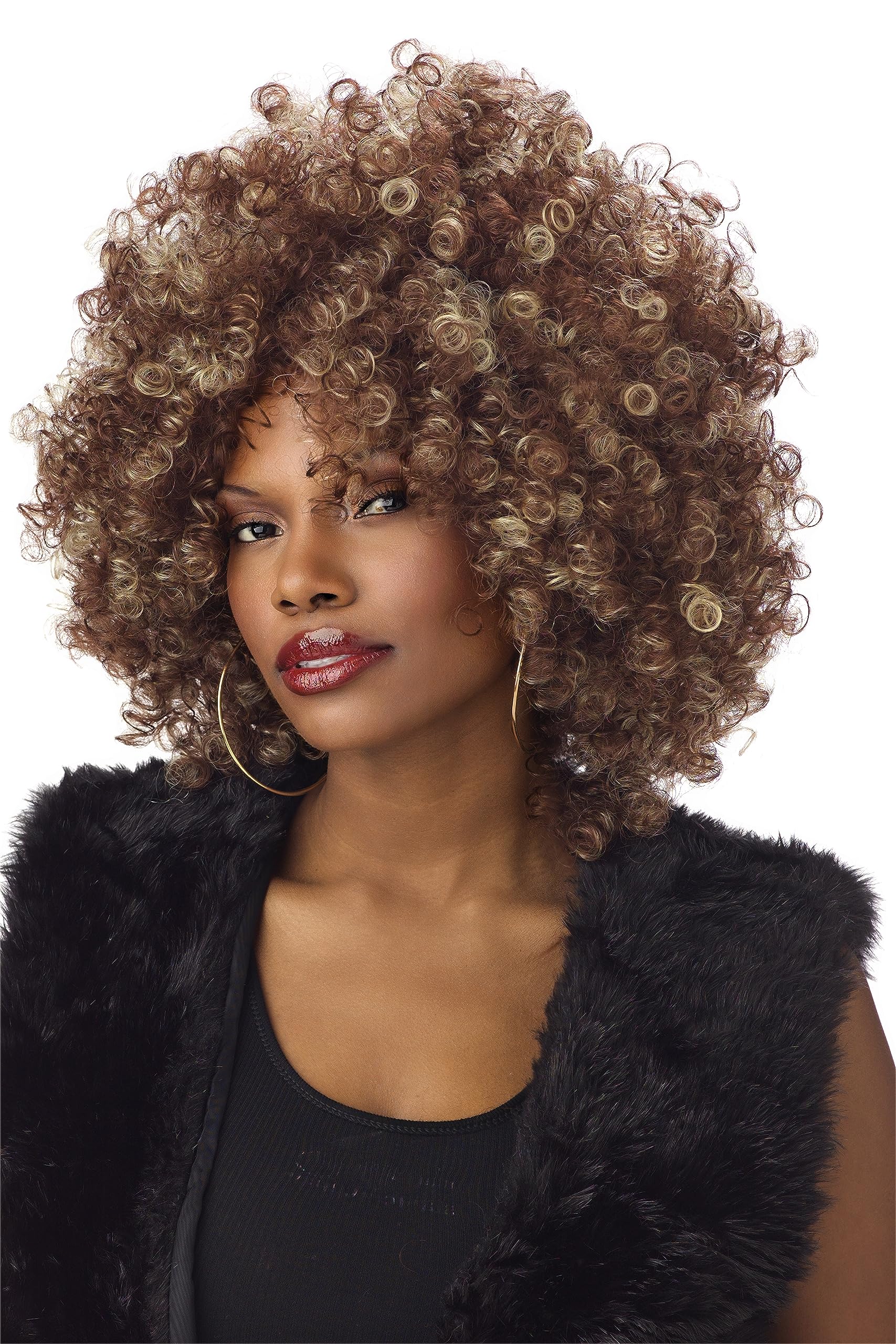 California Costumes Fine Foxy Fro Wig Standard Brown