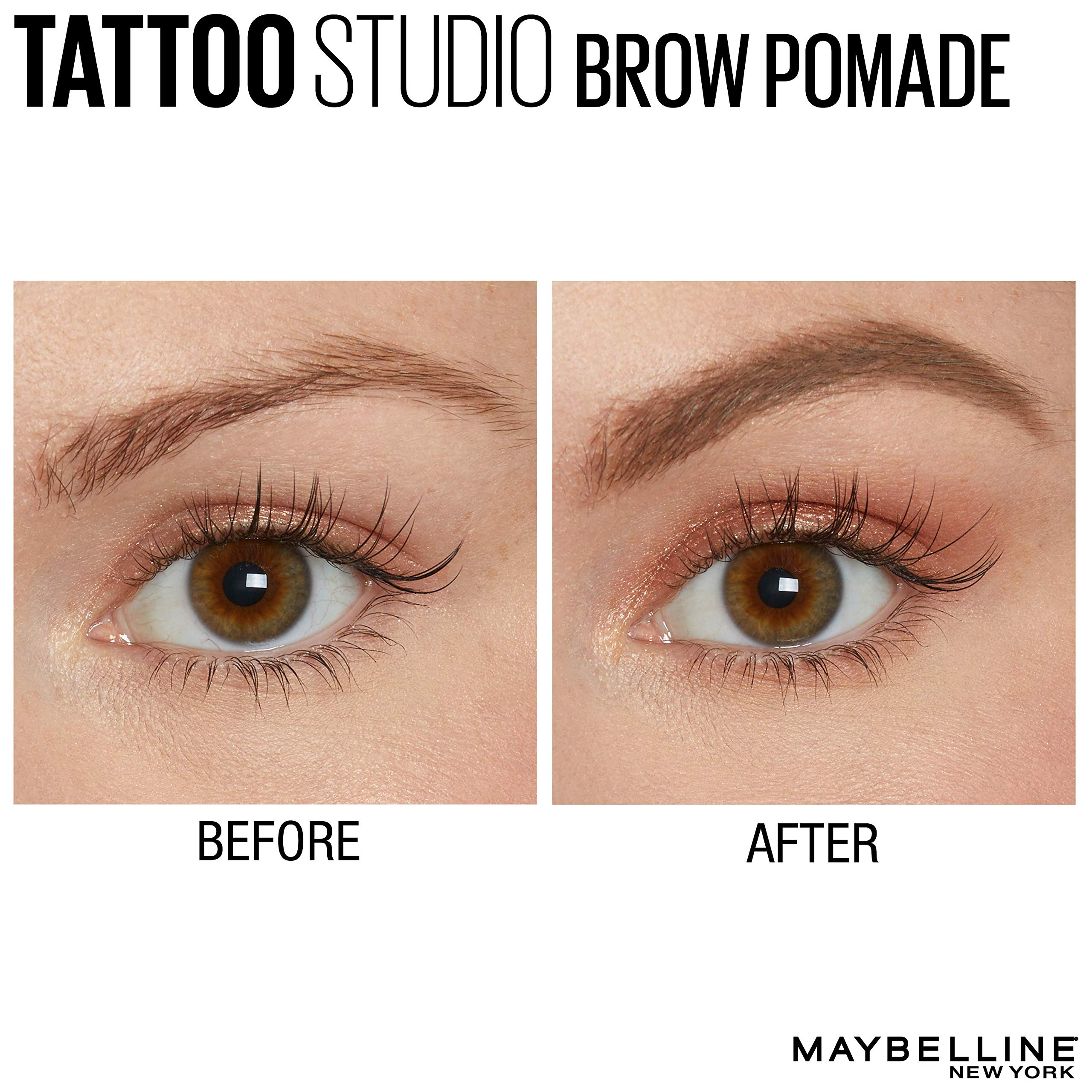 Maybelline TattooStudio Brow Pomade Long Lasting, Buildable, Eyebrow Makeup, Blonde, 1 Count