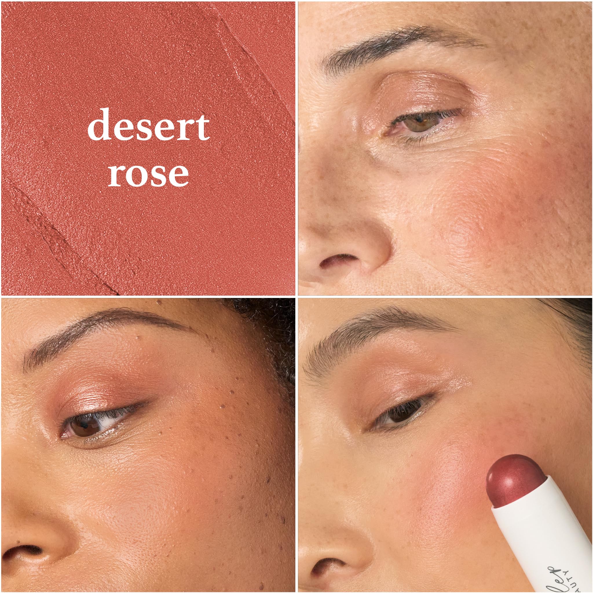 Julep Skip The Brush Cream to Powder Blush Stick - Desert Rose - Blendable and Buildable Color - 2-in-1 Blush and Lip Makeup Sti
