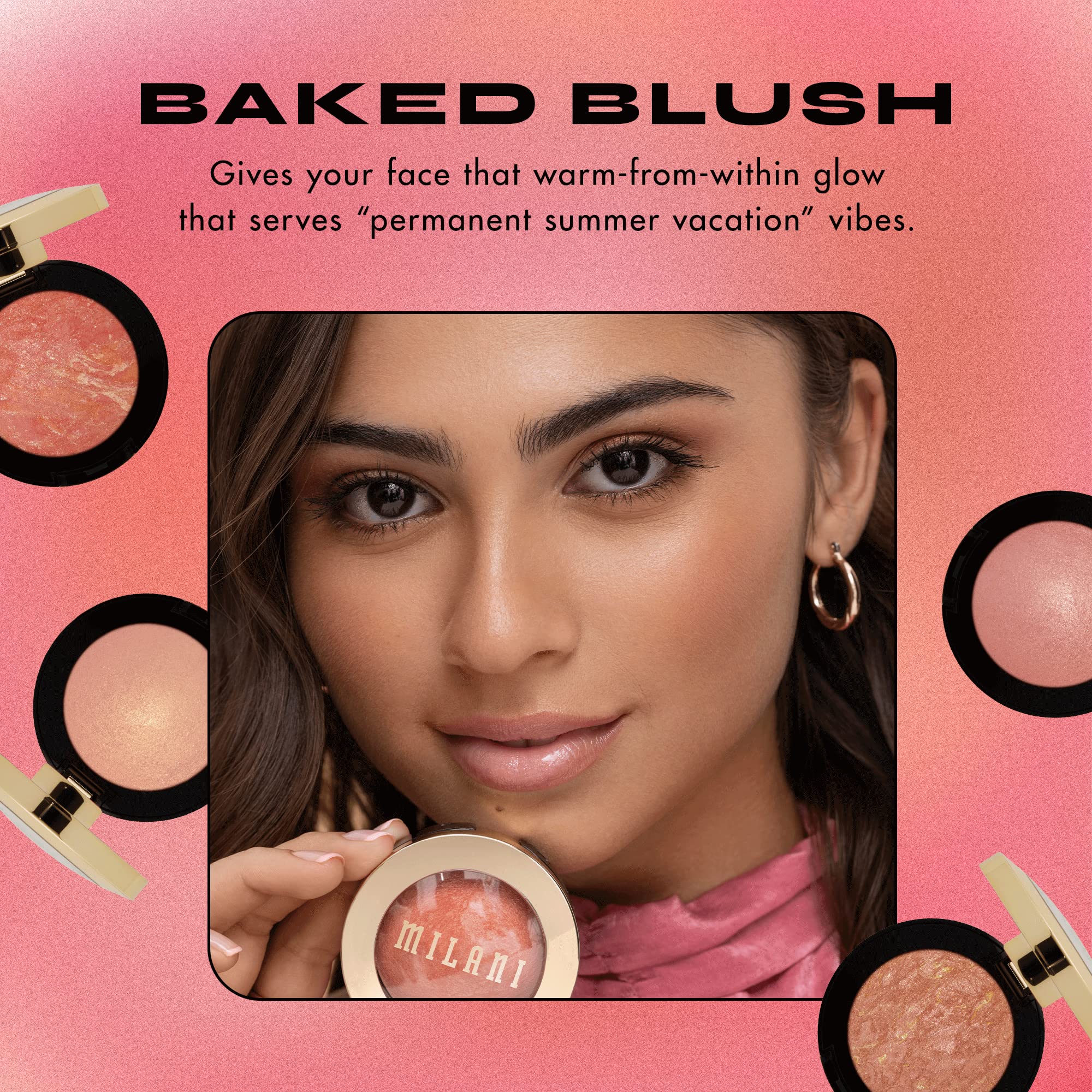 Milani Baked Blush - Petal Primavera - 0.12 Oz Cruelty-Free Powder for Shimmery/Matte Finish - Model MMBL14