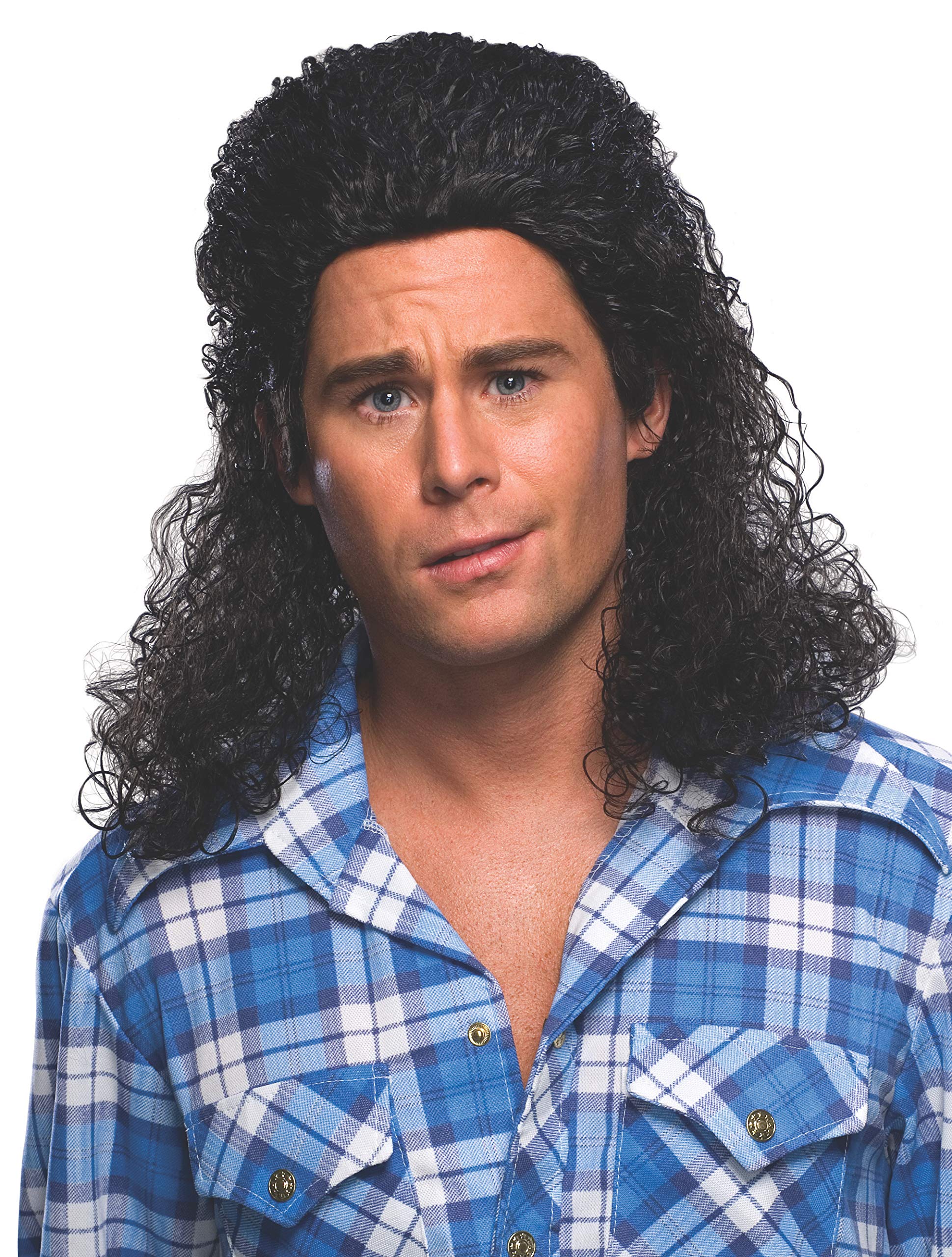 Rubie's costumes Perm Mullet Wig Accessory Party Supplies, Multicolor, One Size US