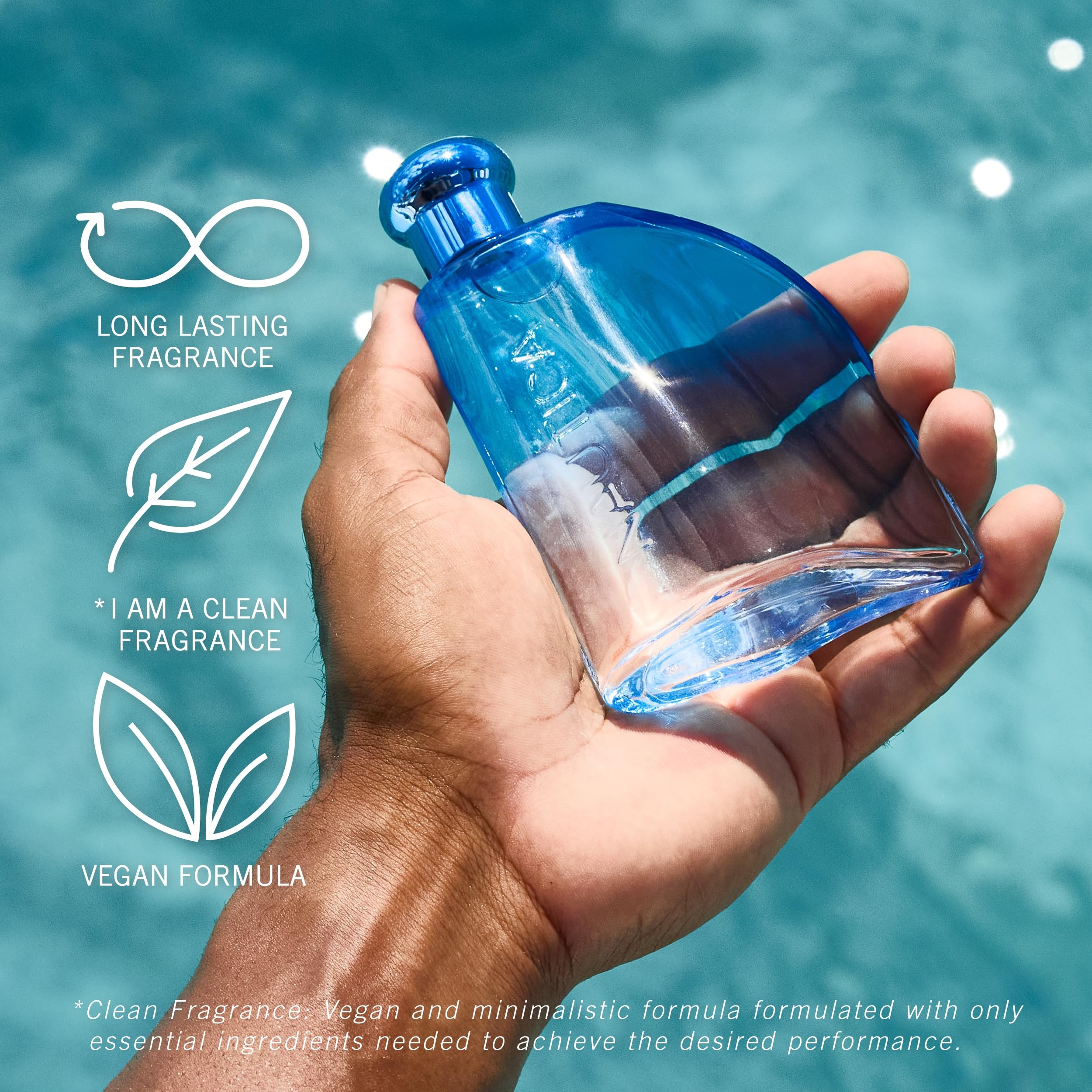 Nautica Pure Blue Eau De Toilette 1.6 Fl Oz (Pack Of 1), Notes Of Eucalyptus, Leather, And Vanilla, Men'S Fragrance, Long Lastin