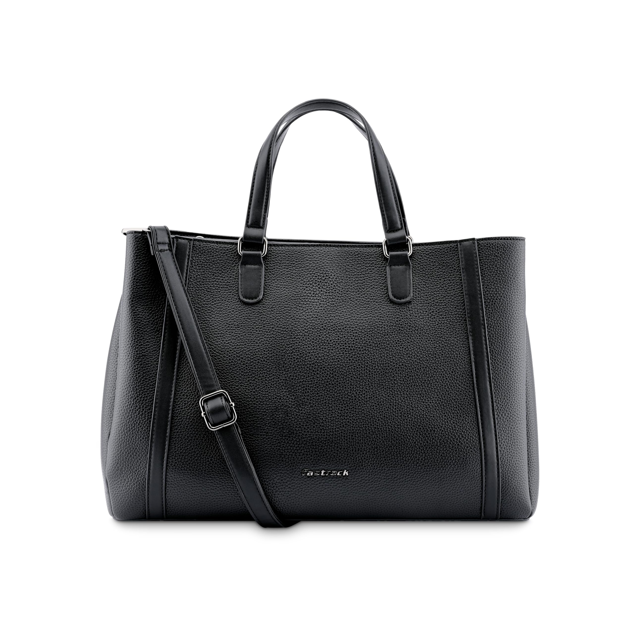 Fastrack Casual 14 Laptop Tote | FauxLeather WomenS Handbags |14 Laptop Tote For Workwear And College, Black
