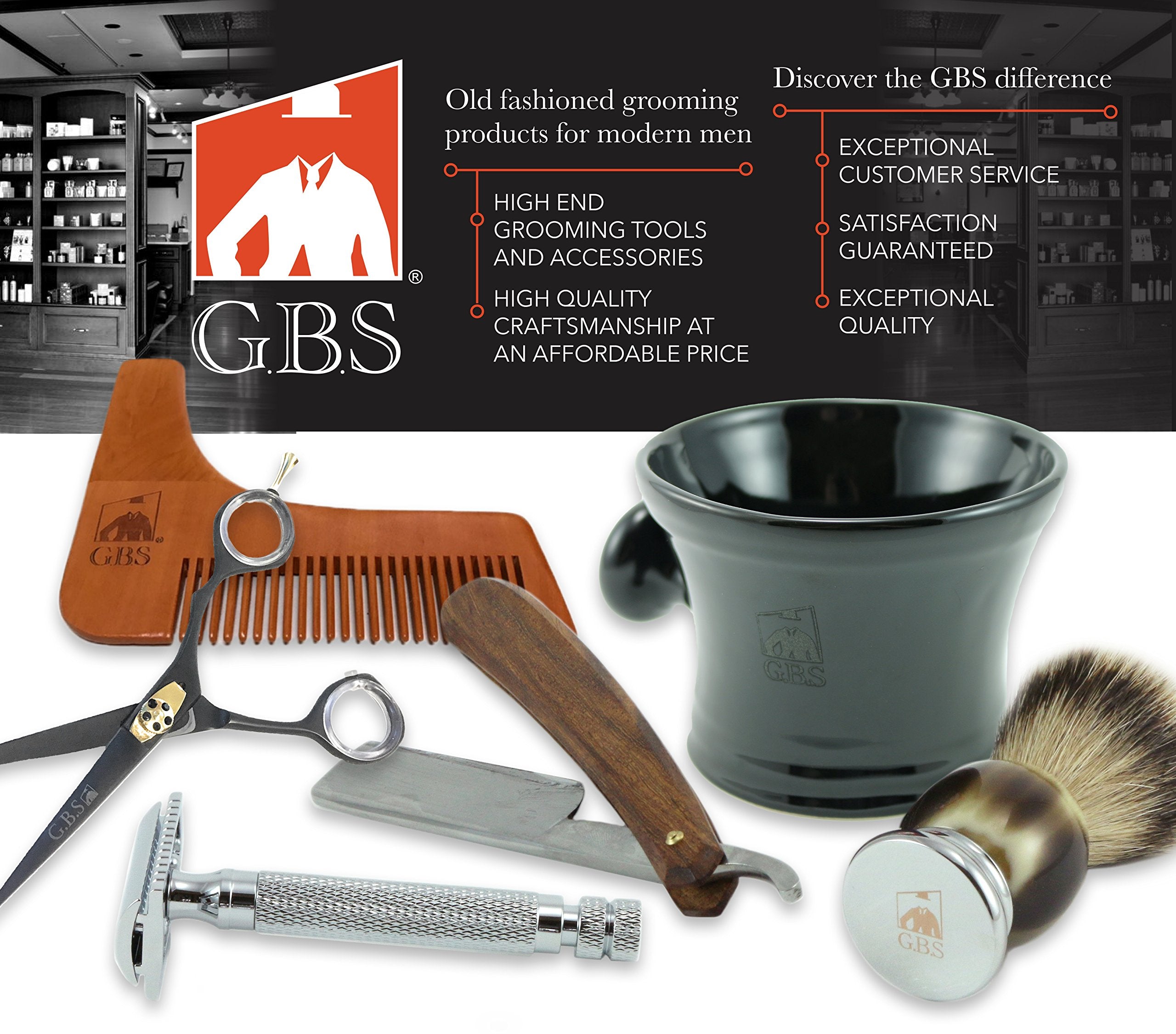 G.B.S Beard Balm Sweet Orange, Made With Natural Ingredients, Shapes, Softens And Moisturizes All Lengths Of Facial Hair, 2.1 Ou
