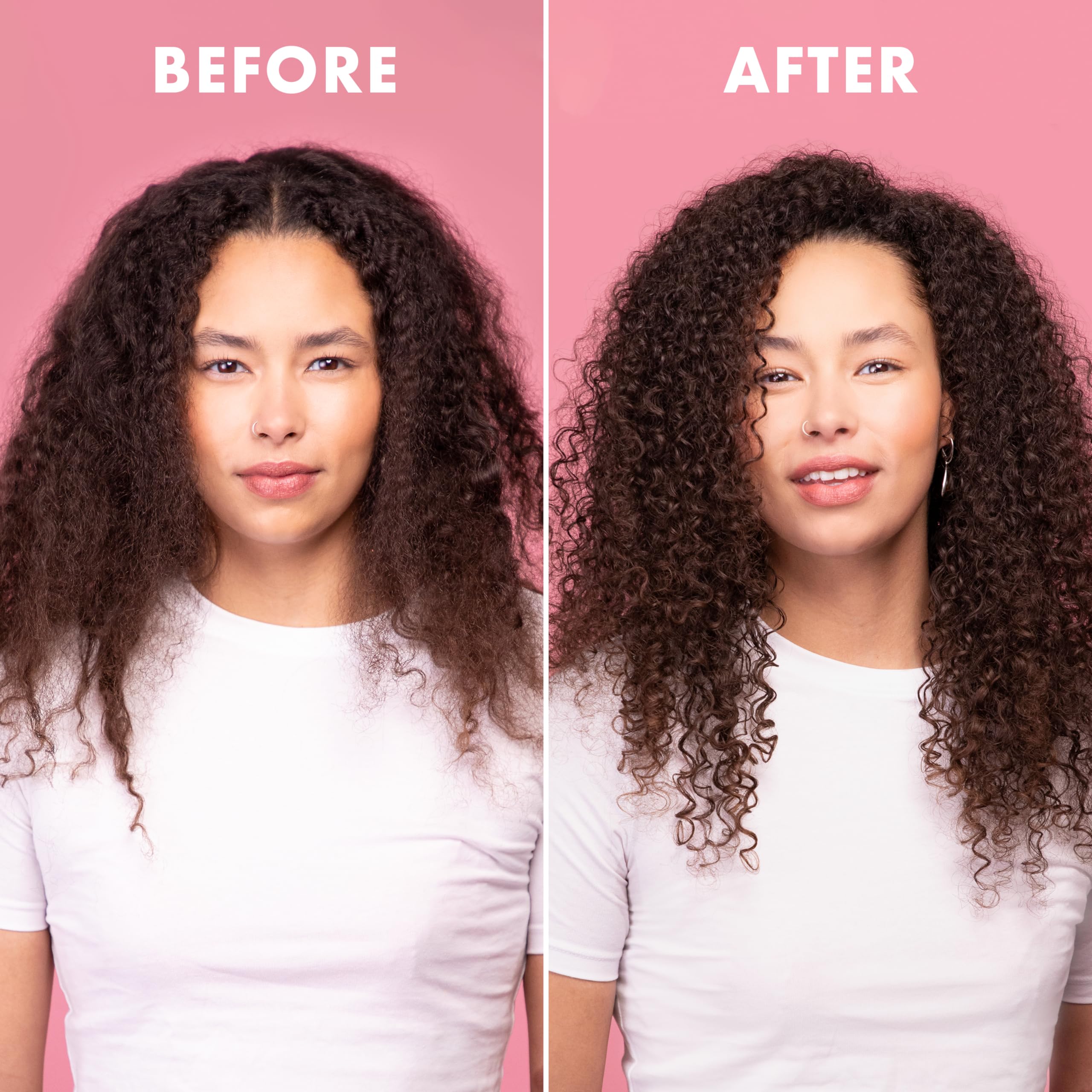 Umberto Giannini Thirsty Curls De-Frizzer Instant Anti-Frizz Transformation Cream 3.3 fl Oz - Curl Defining Cream for 2a-4c Curl