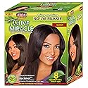 African Pride Olive Miracle Deep Conditioning No-Lye Relaxer - Super Kit 8-Count
