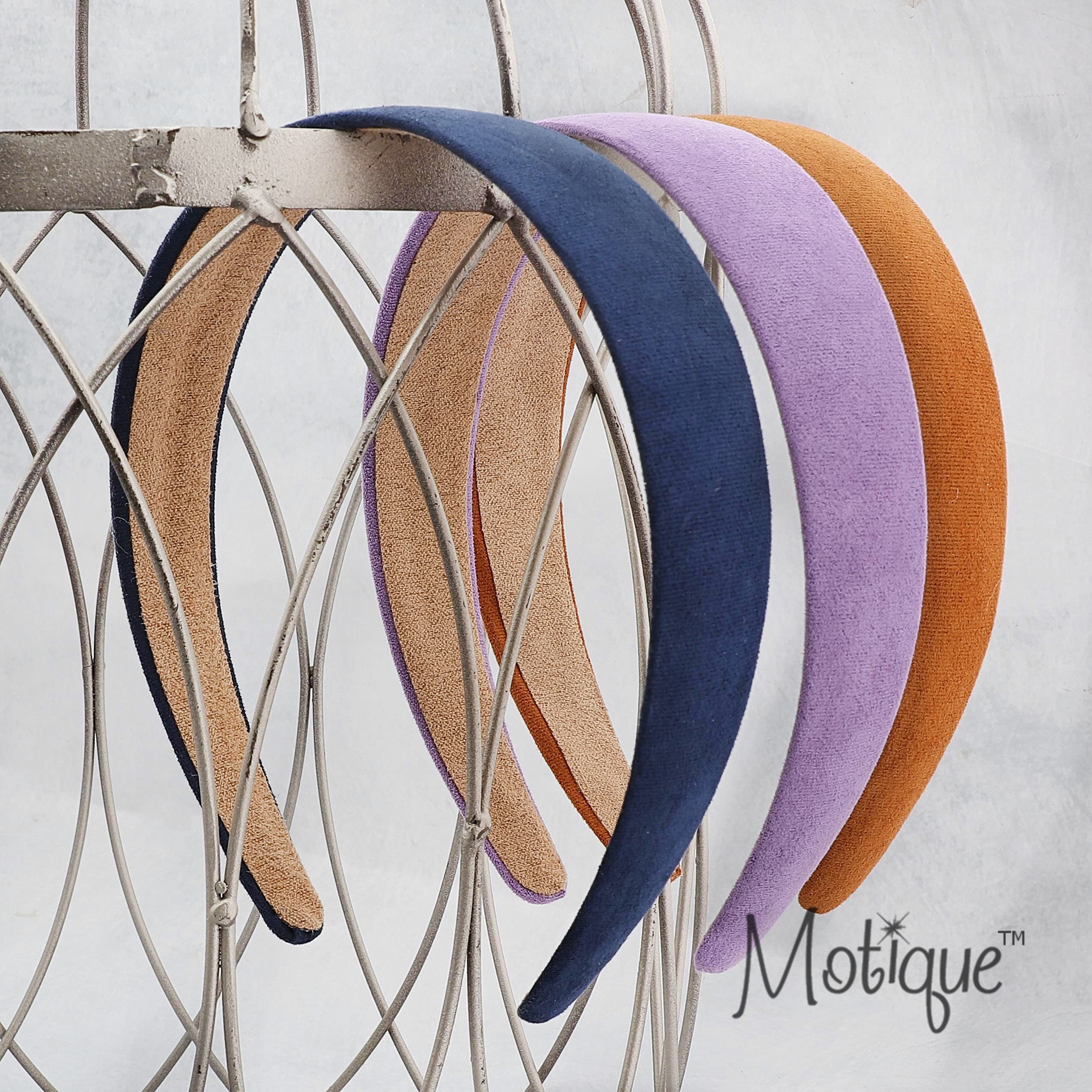 1 Inch Wide Suede Like Headband Solid Hair band for Women and Girls - Navy