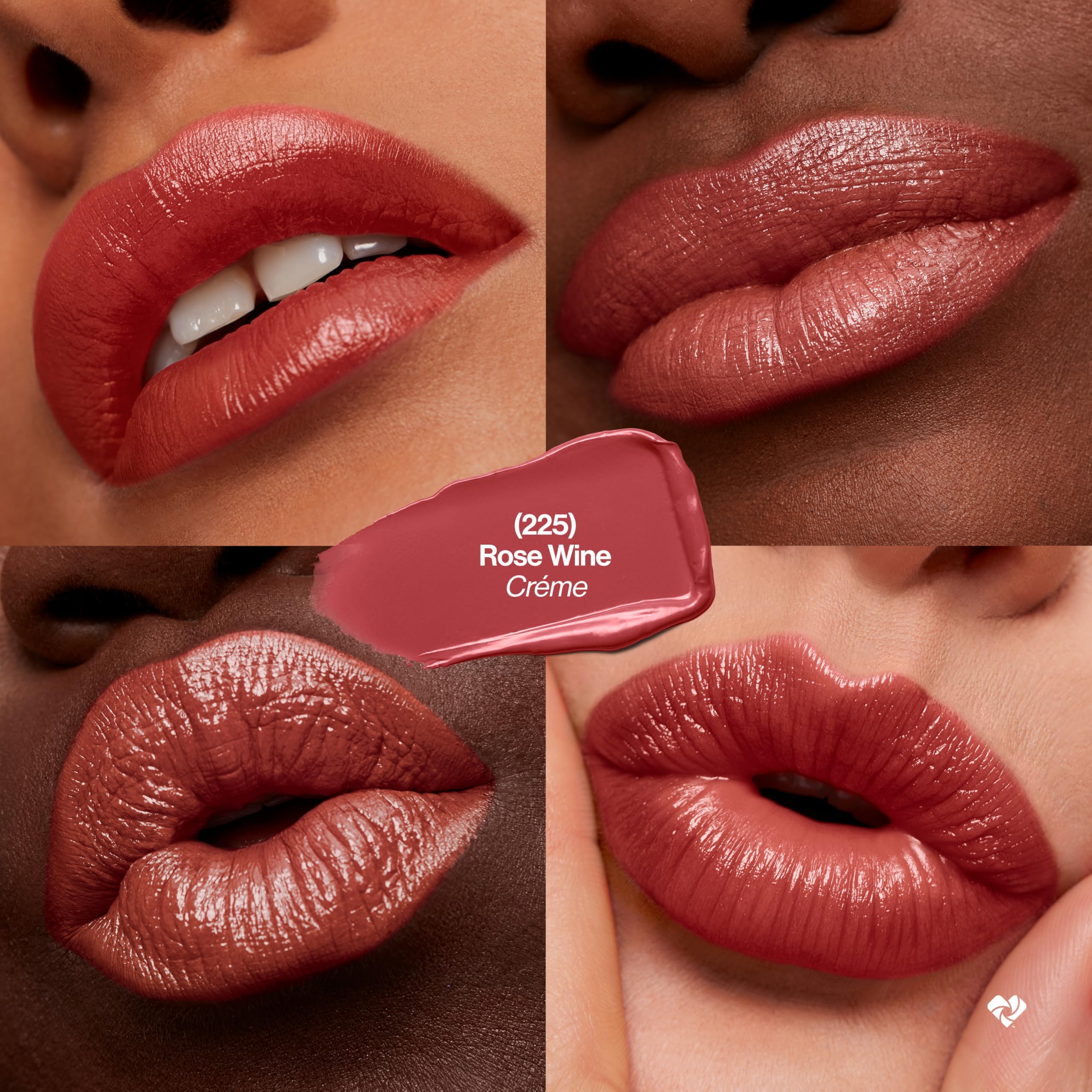 (2x) Revlon Super Lustrous Lipstick, 225 Rosewine, 0.15 Oz / 4.2g Each