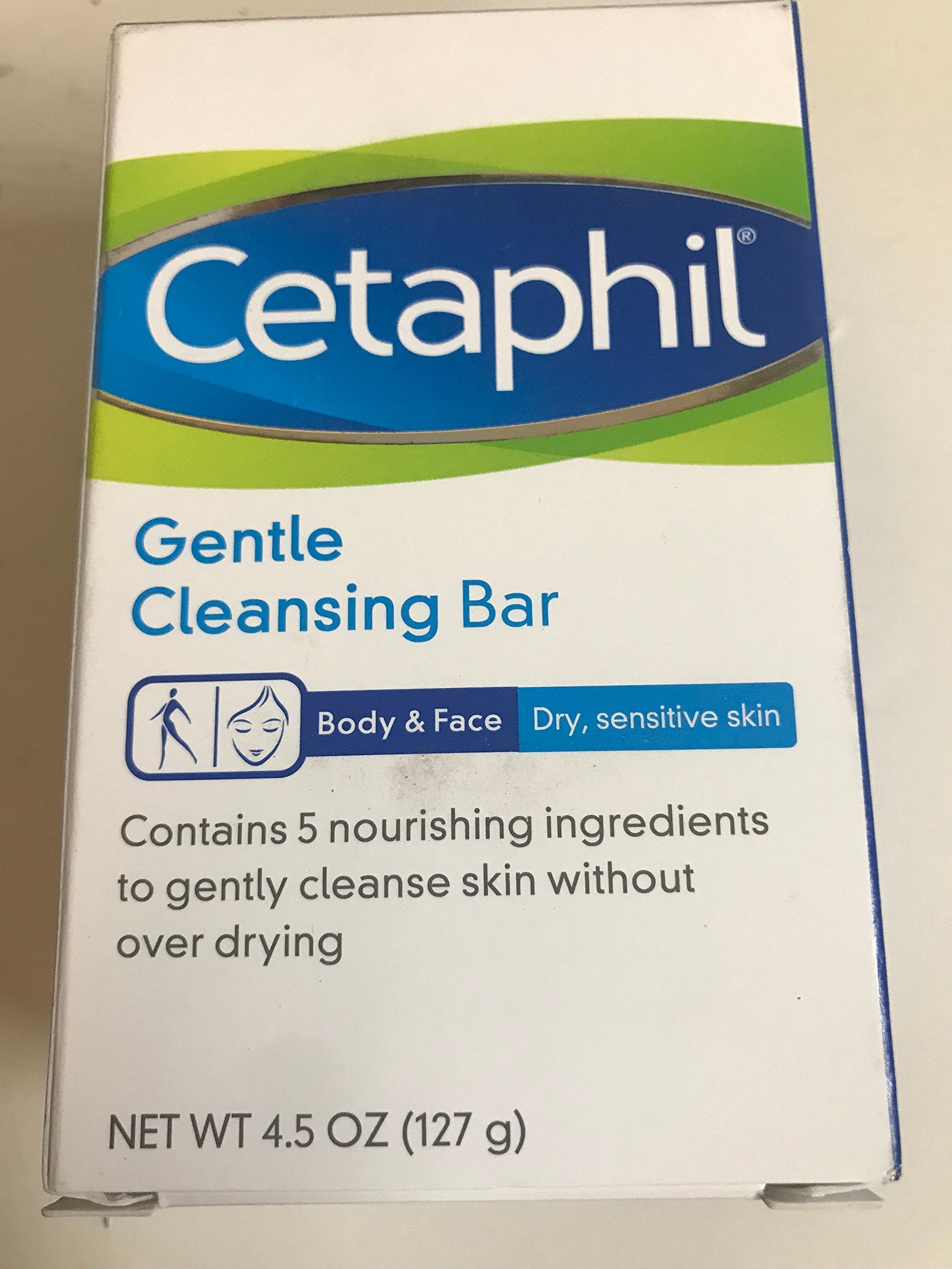 Cetaphil Gentle Cleansing Bar For Dry/Sensitive Skin 4.50 Oz (Packs Of 7)