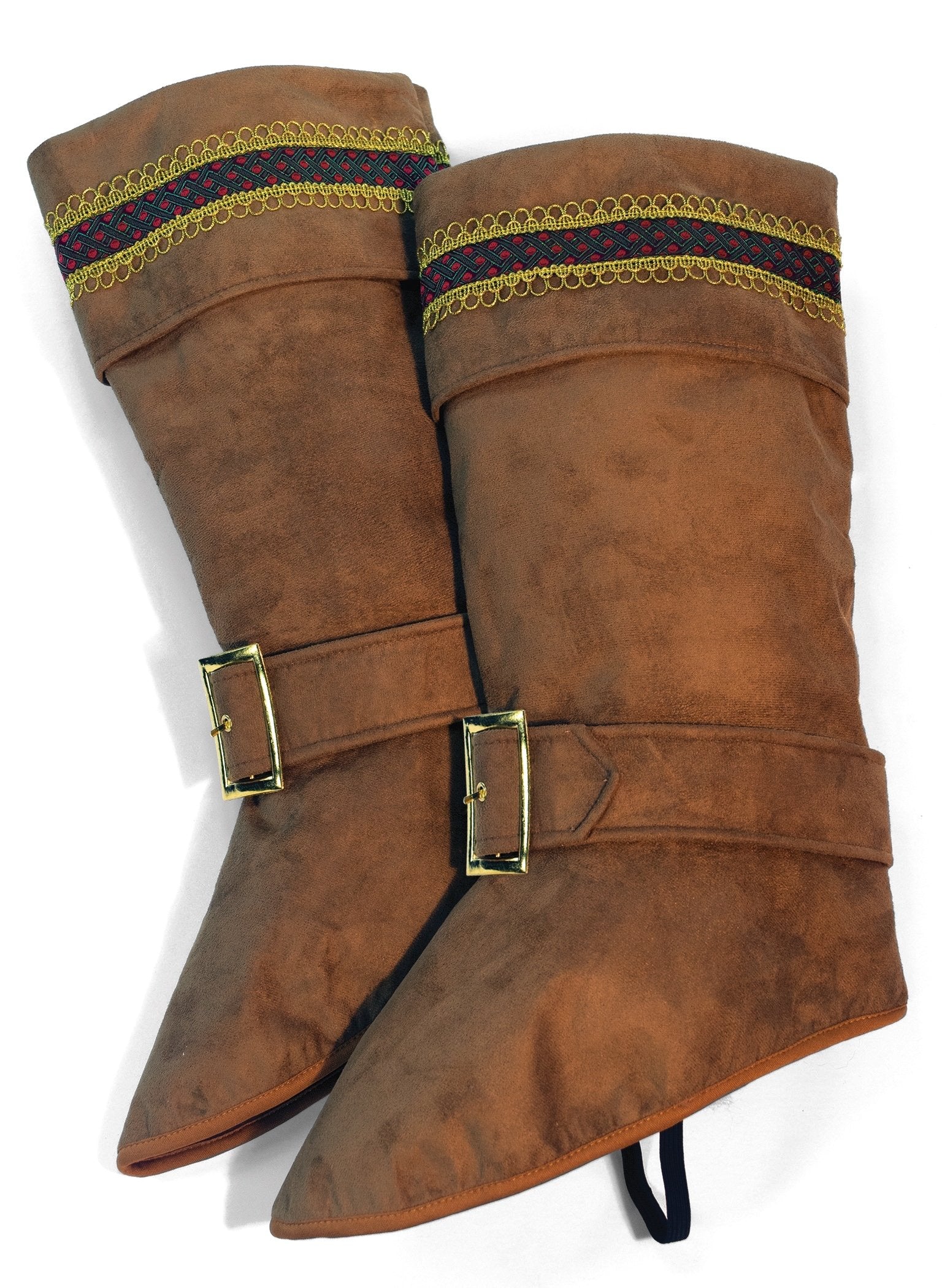 Forum Novelties Mens Deluxe Santa Boot Tops, Brown, One Size