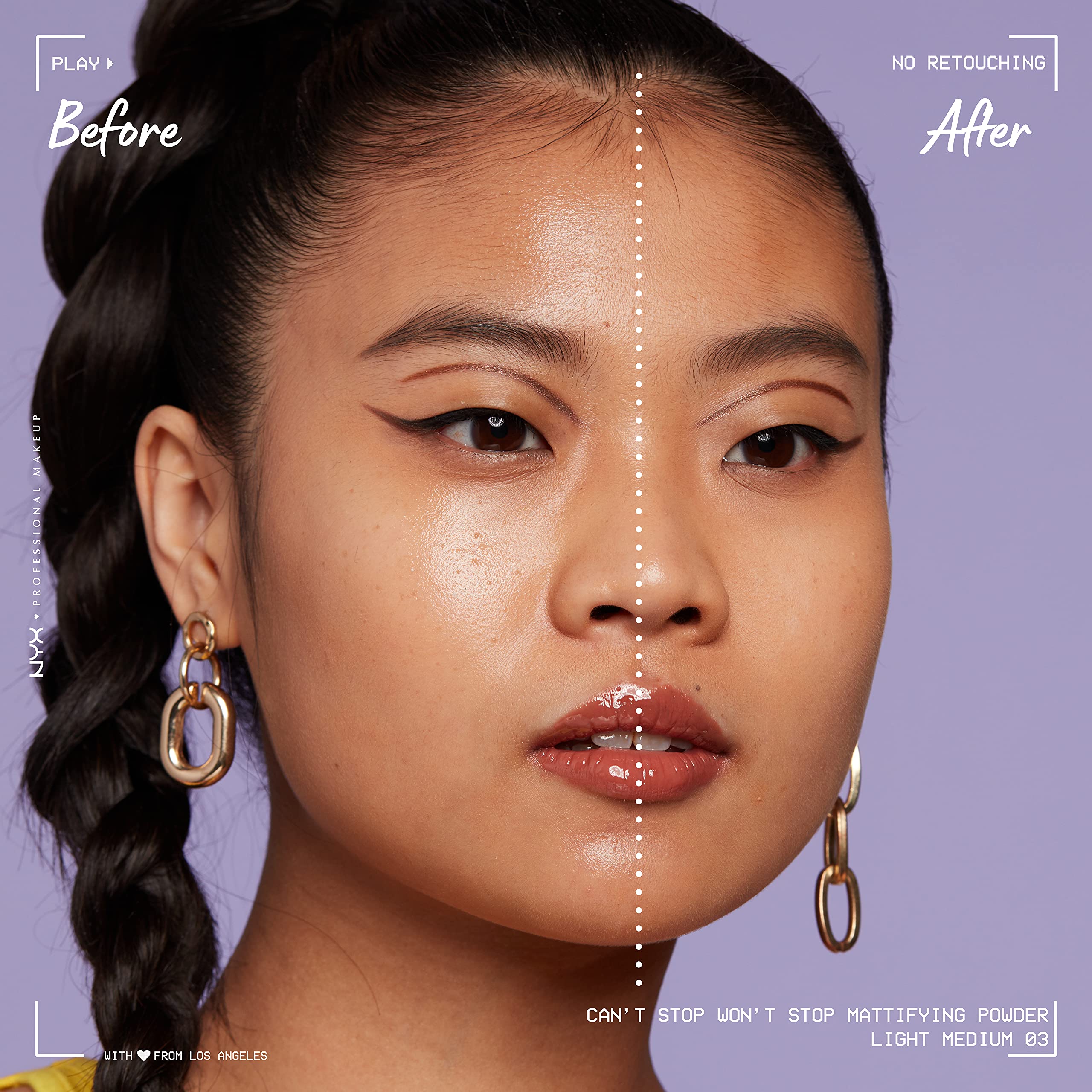 NYX PROFESSIONAL MAKEUP Can 't Stop Won 't Stop Mattifying Pressed Powder - Light Medium