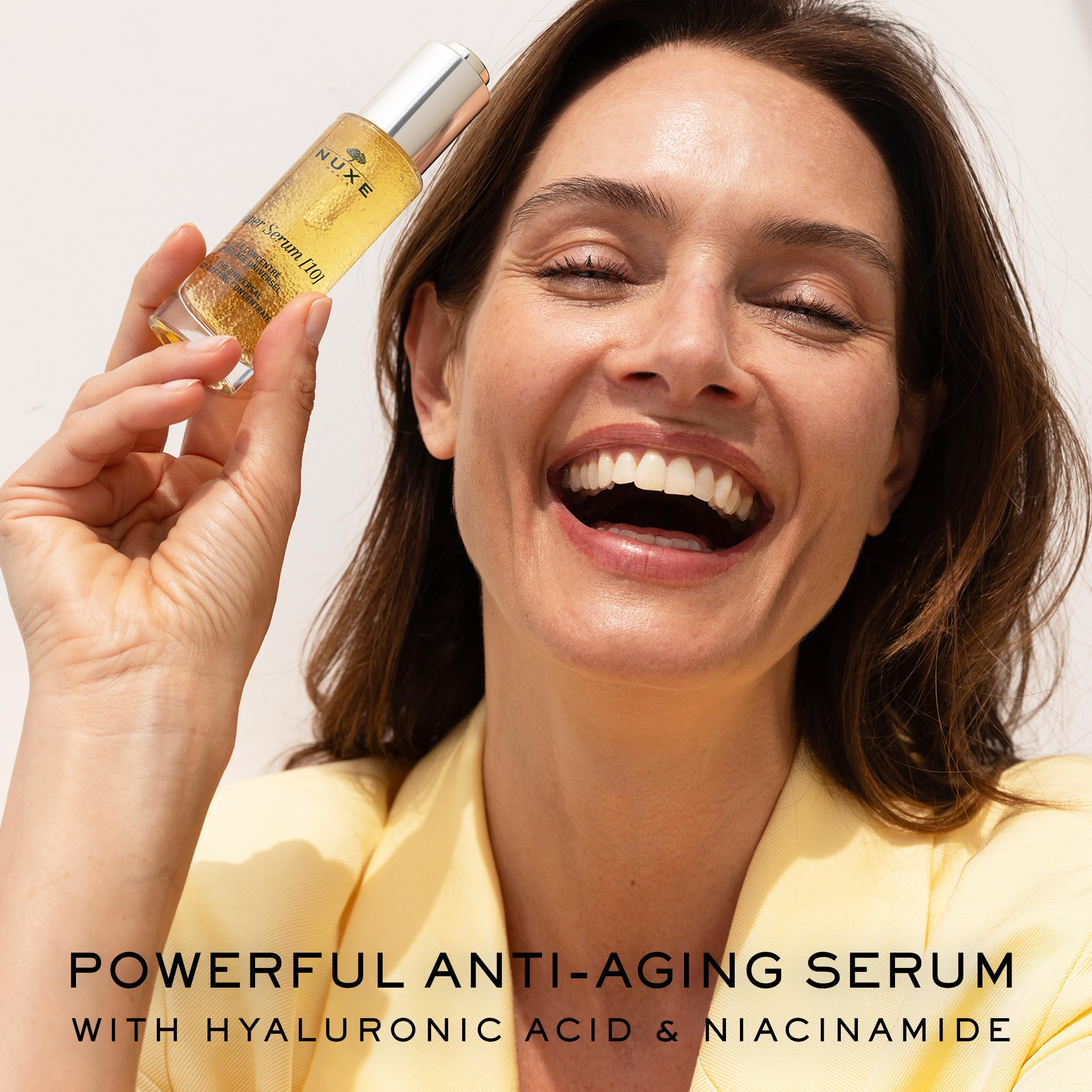 Nuxe Super Serum 10] - Powerful Anti-Aging Correction Of Wrinkles, Firmness, & Dark Spots Hyaluronic Acid And Niacinamide, 1 Fl