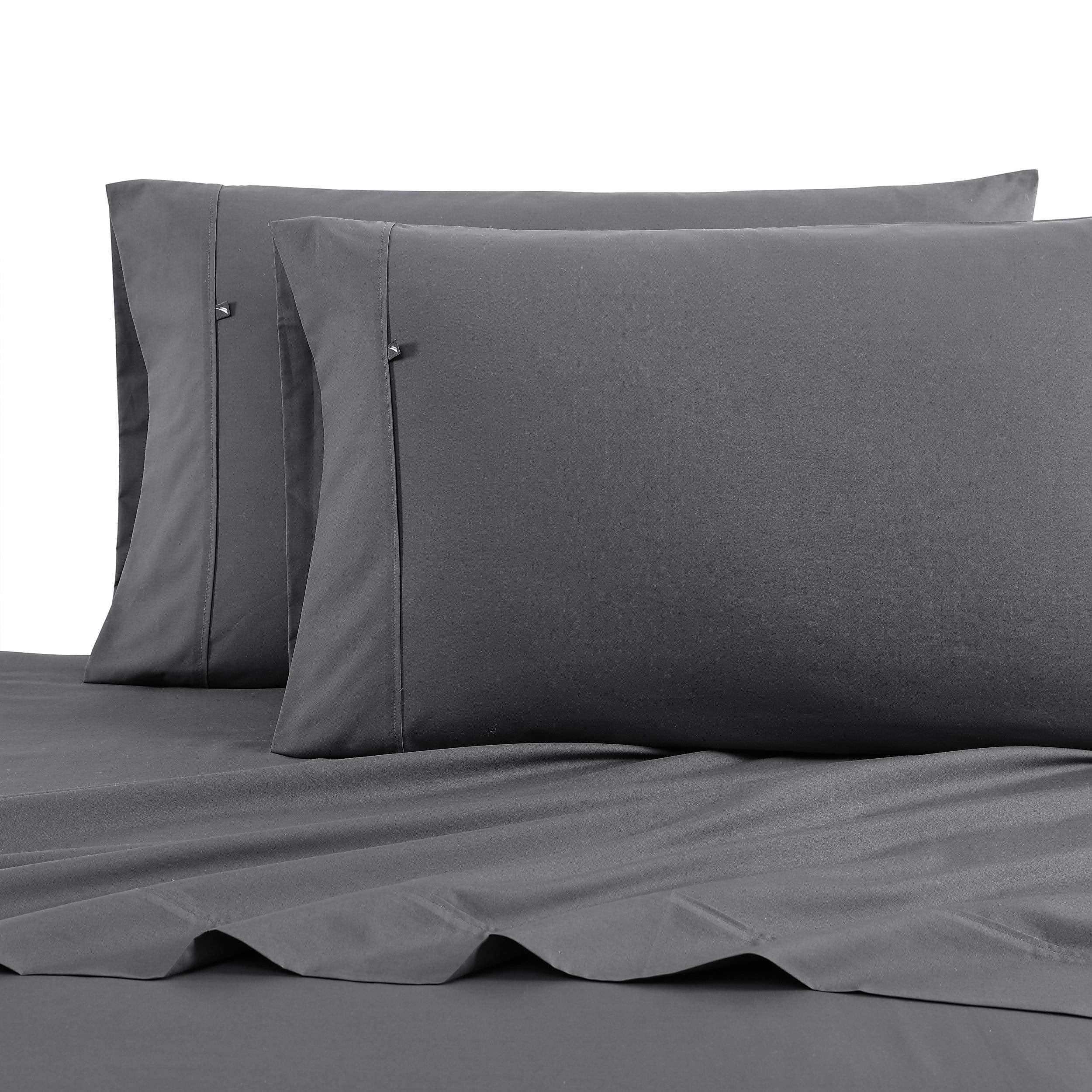 Nautica - King Sheet Set, cotton Percale Bedding Set, crisp  cool, Lightweight  Breathable (Whale grey, King)