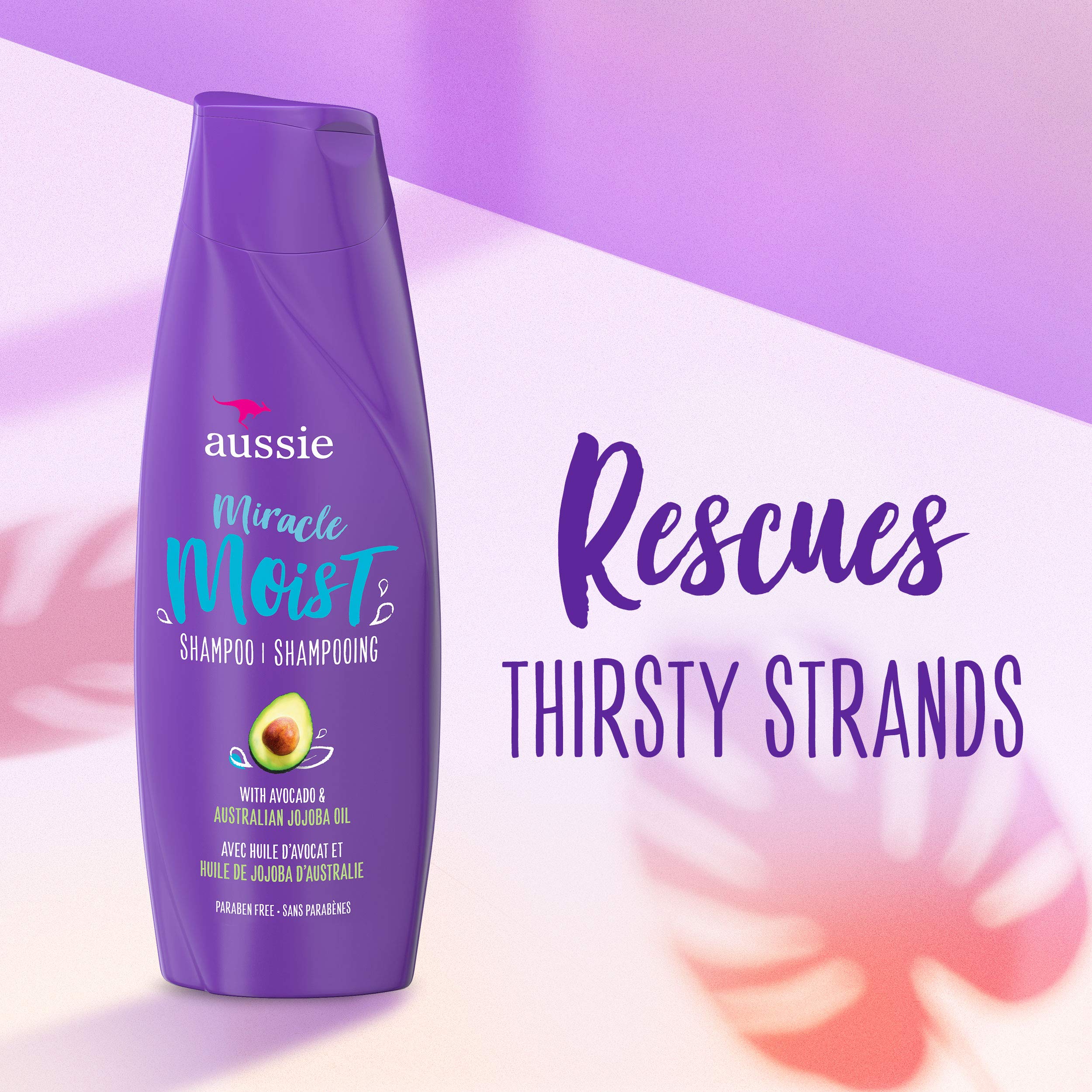 Aussie Paraben-Free Miracle Moist Shampoo with Avocado & Jojoba for Dry Hair, 30.4 Fluid Ounce, (Pack of 4)