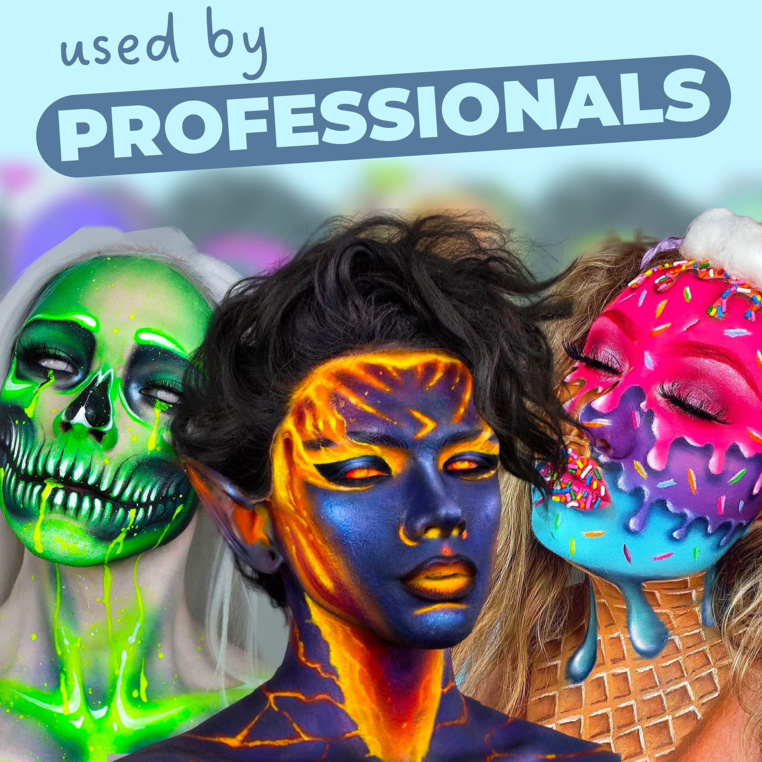 Blue Squid Pro Face Paint - Pastel Orange (30Gm), Professional Water Based Single Cake Face & Body Paint Makeup Supplies For Adu