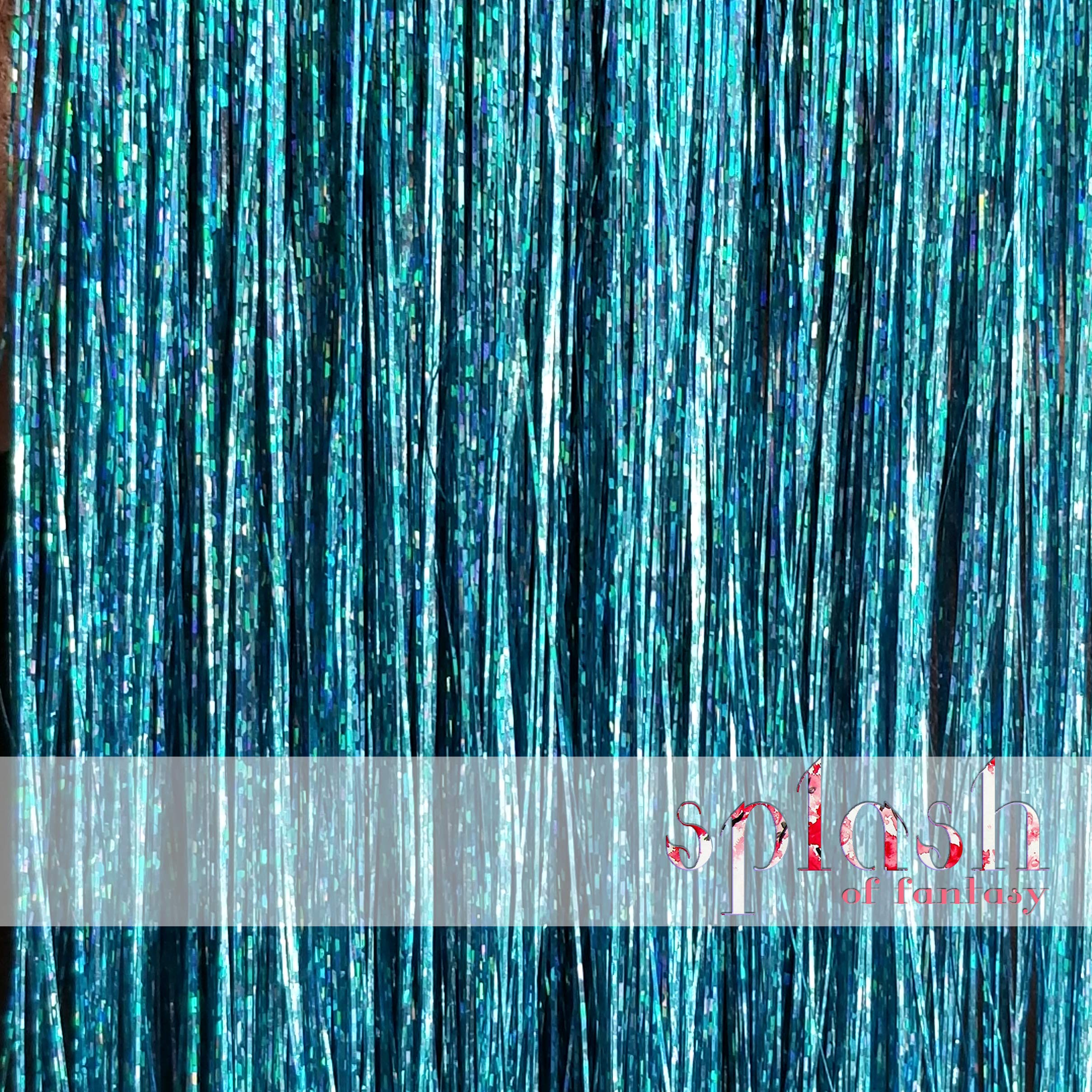 40'' Hair Tinsel 100 Strands (Sparkle Teal)