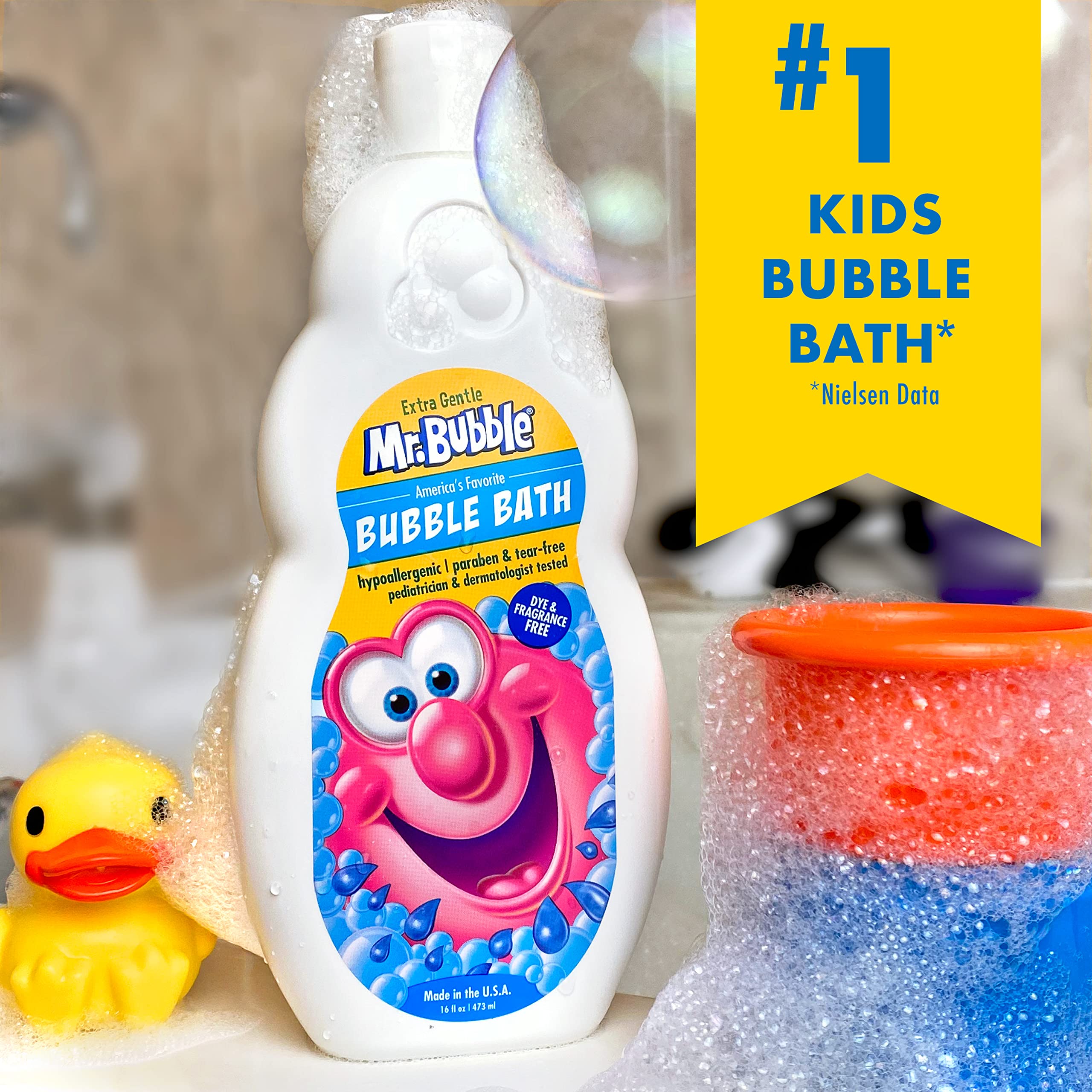 Mr. Bubble Extra Gentle Bubble Bath - Hypoallergenic, Tear Free Bubble Bath Solution Perfect For Sensitive Skin (Pack Of 2 Bottl