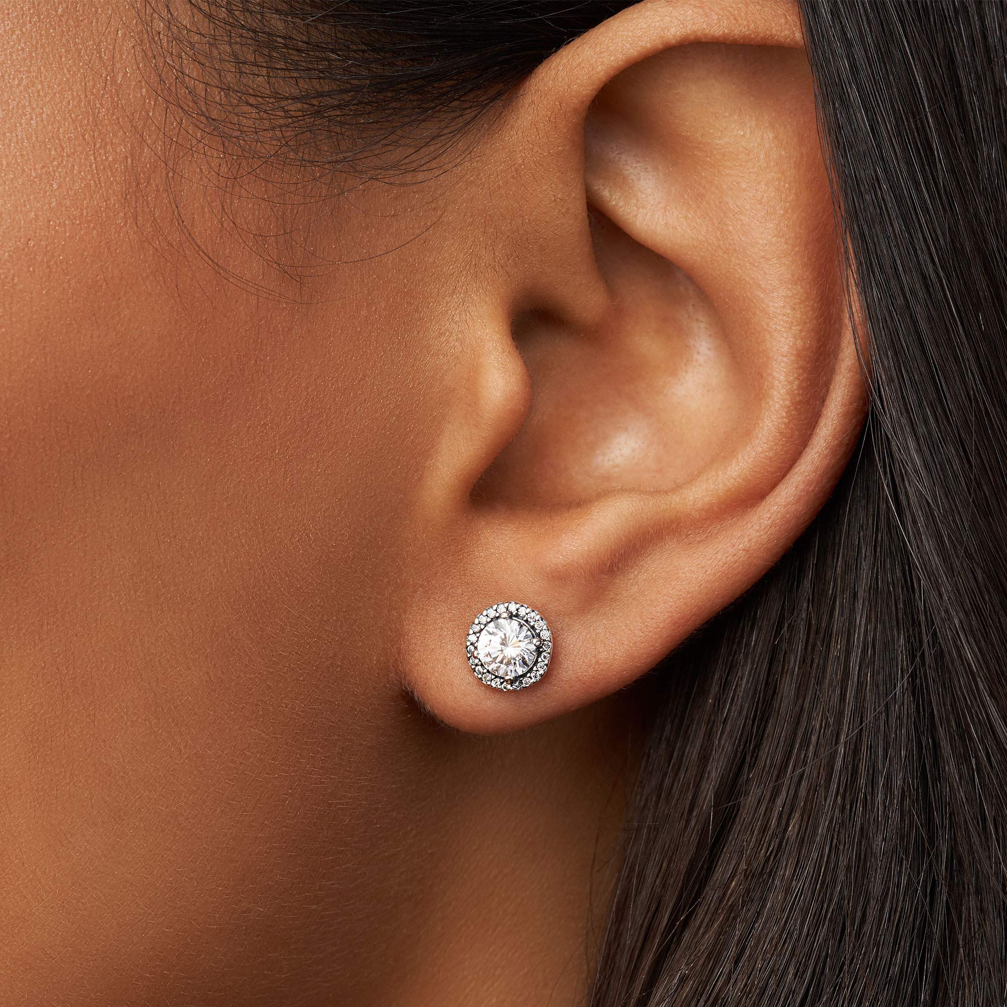 Pandora Classic Elegance, Clear Cz Earrings