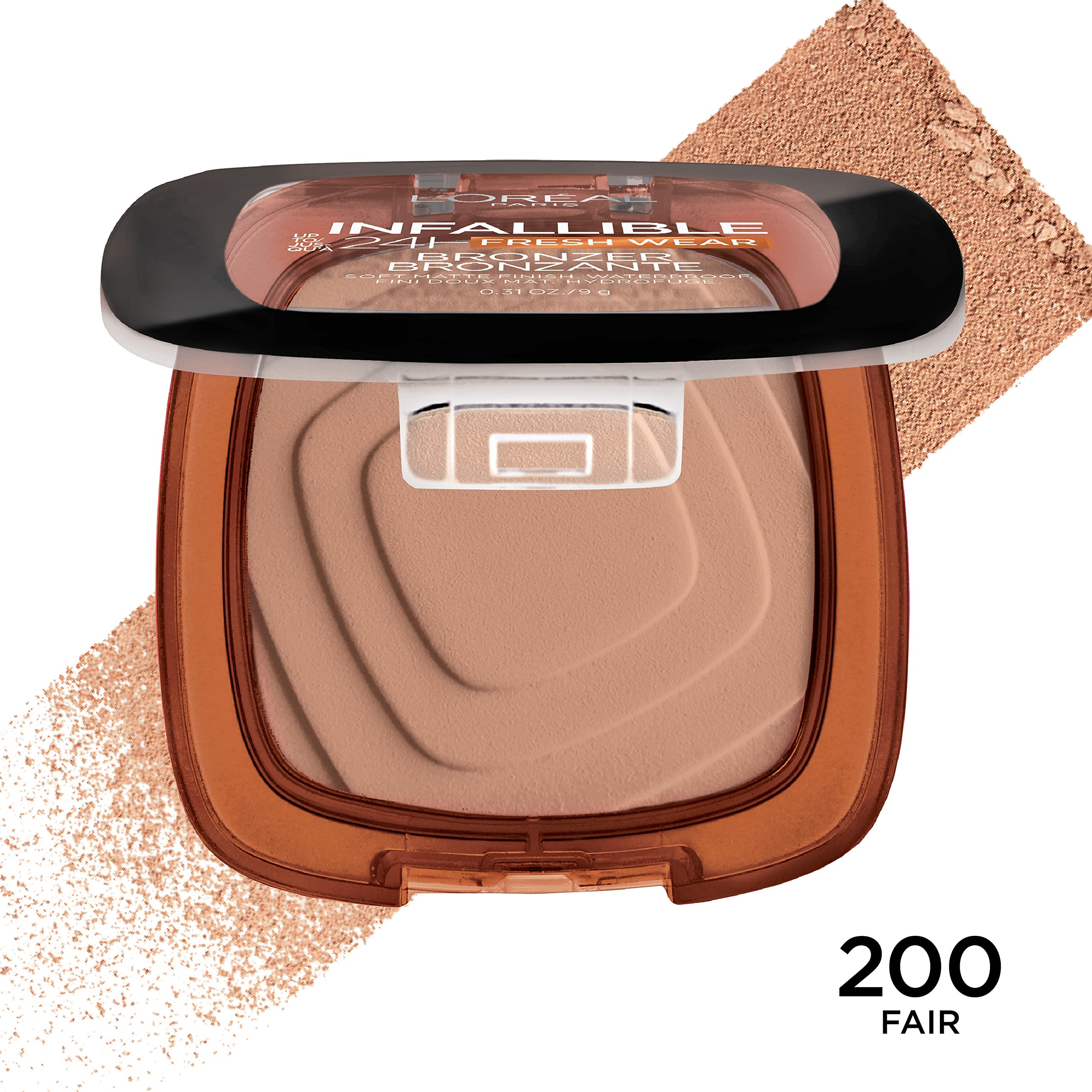 Loraal Paris Infallible Up To 24H Fresh Wear Soft Matte Longwear Bronzer Waterproof, Heatproof, Transfer, Humidity And Sweatproo