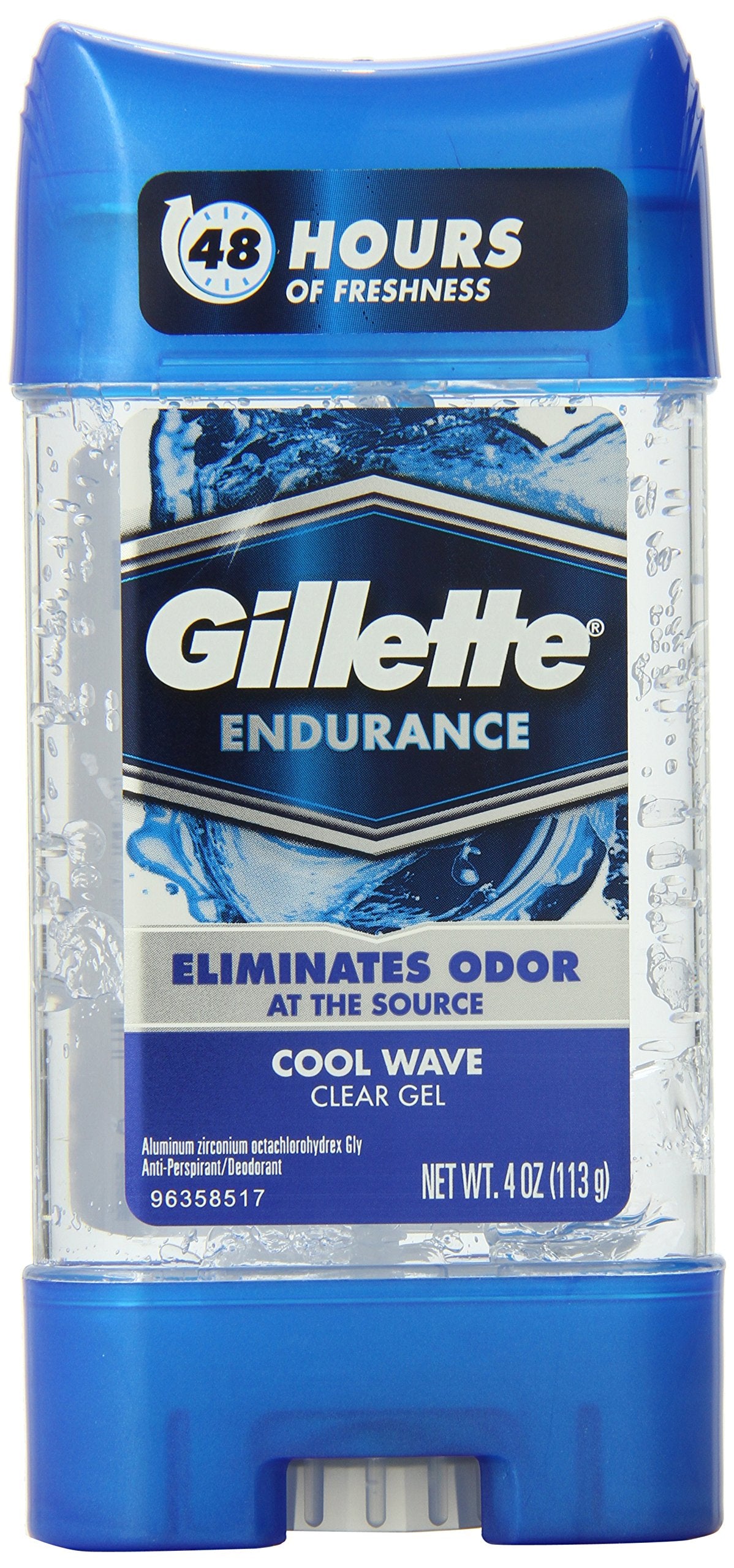 Gillette Anti-Perspirant Deodorant Clear Gel, Cool Wave 3.8 Oz (Pack Of 3)