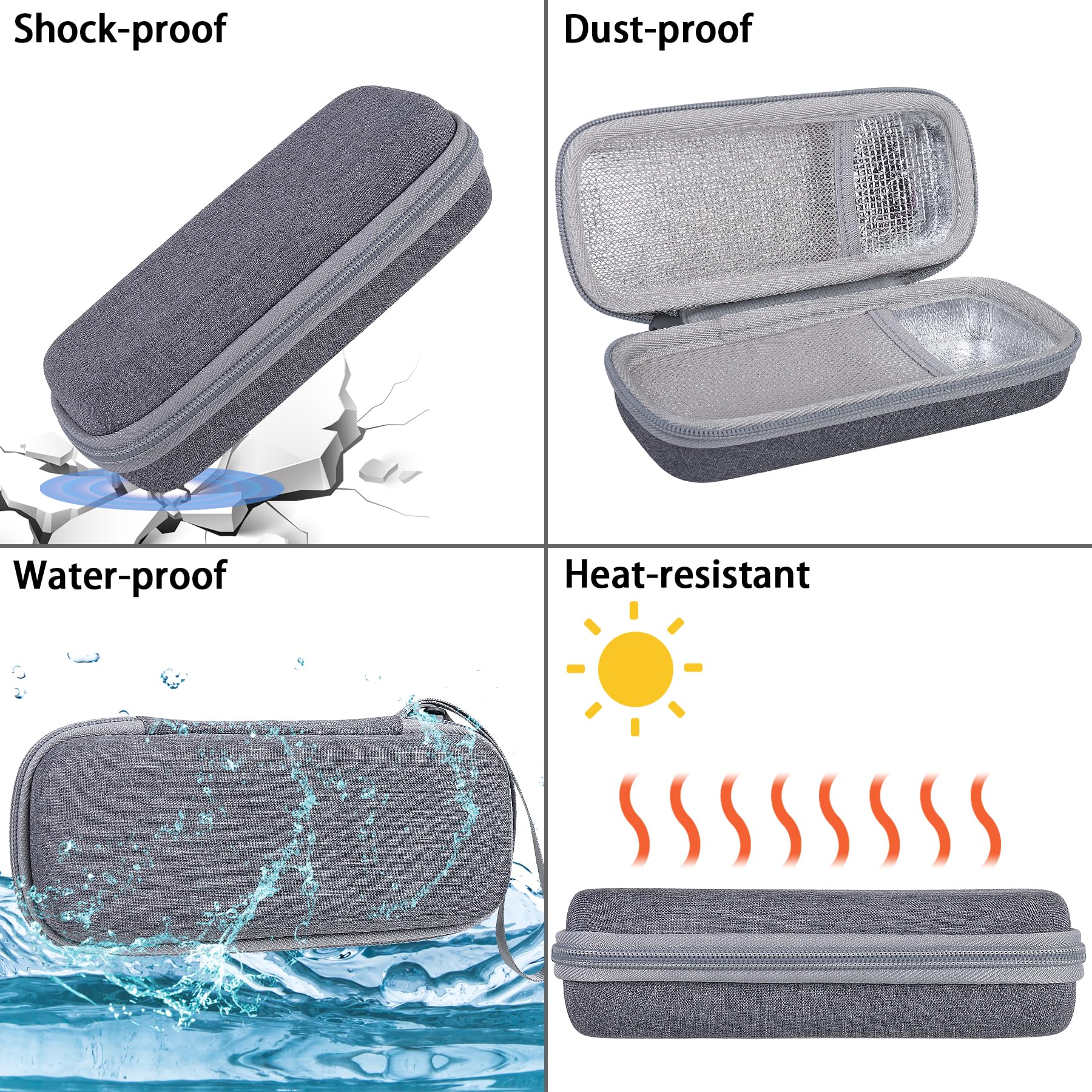 Aenllosi Hard Case Compatible With Professional Microneedling Pen And Replaceable Cartridges,Protective Holder For Electric Wire