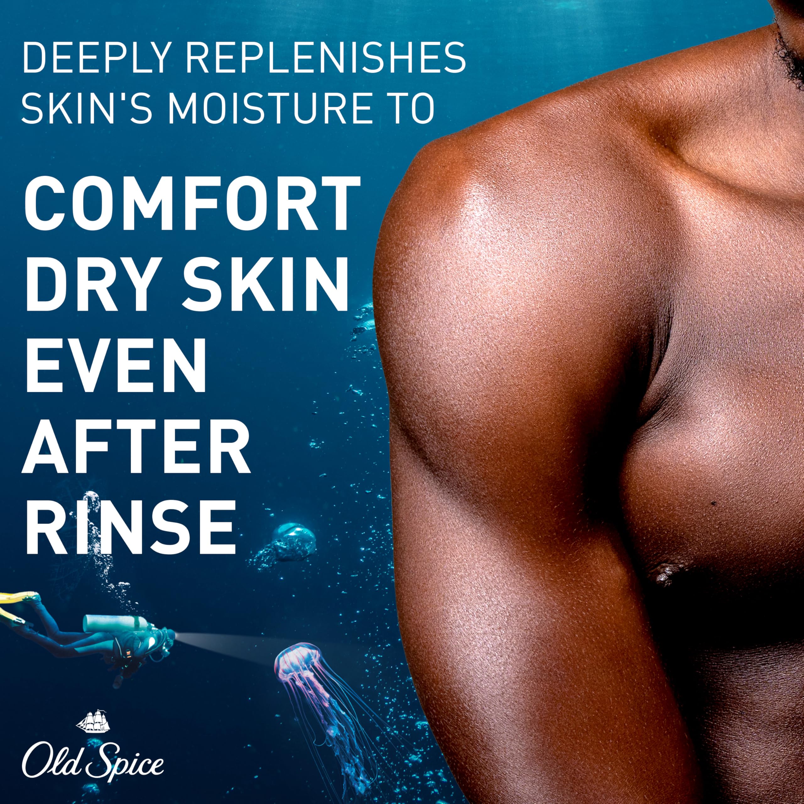 Old Spice Super Hydration GentleMans Body Wash, 24/7 Renewing Moisture, Gentle on Skin, Deep Sea Scent, 20 fl oz