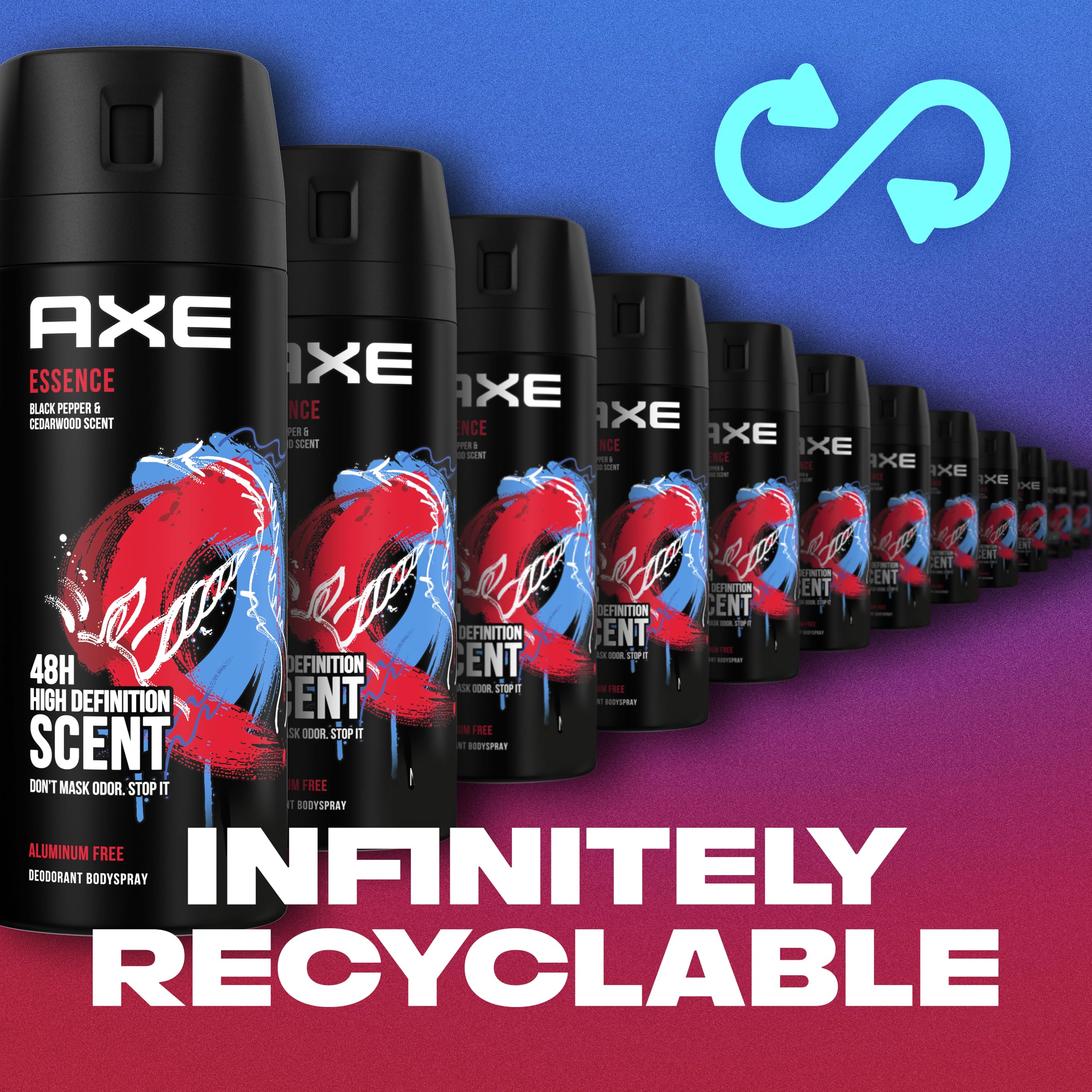 AXE Body Spray Deodorant for Long Lasting Odor Protection Essence Black Pepper & Cedarwood Men 's Deodorant Formulated Without A