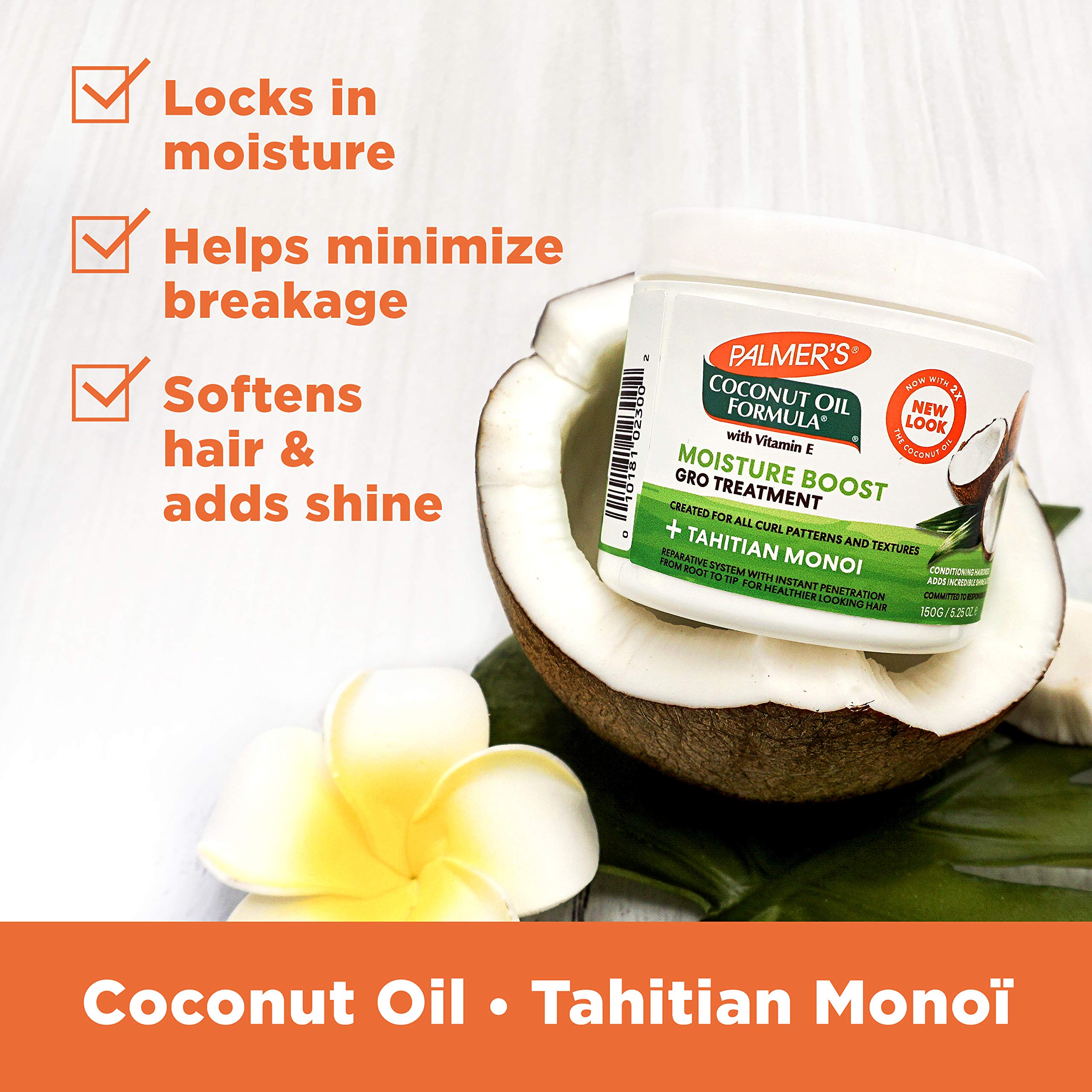 Palmer'S Coconut Oil Formula Moisture Gro Hairdress Hair Cream, Restorative Leave In Conditioner To Minimize Breakage And Add Sh