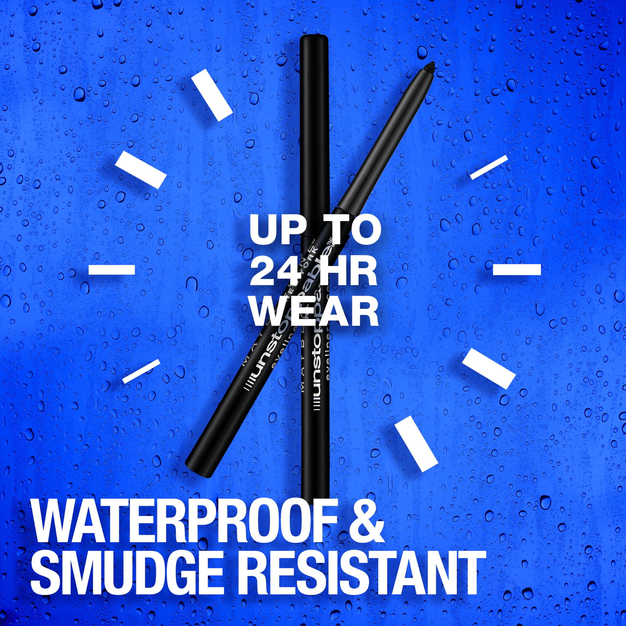 Maybelline Unstoppable Waterproof Mechanical Brown Eyeliner, Espresso, 2 Count