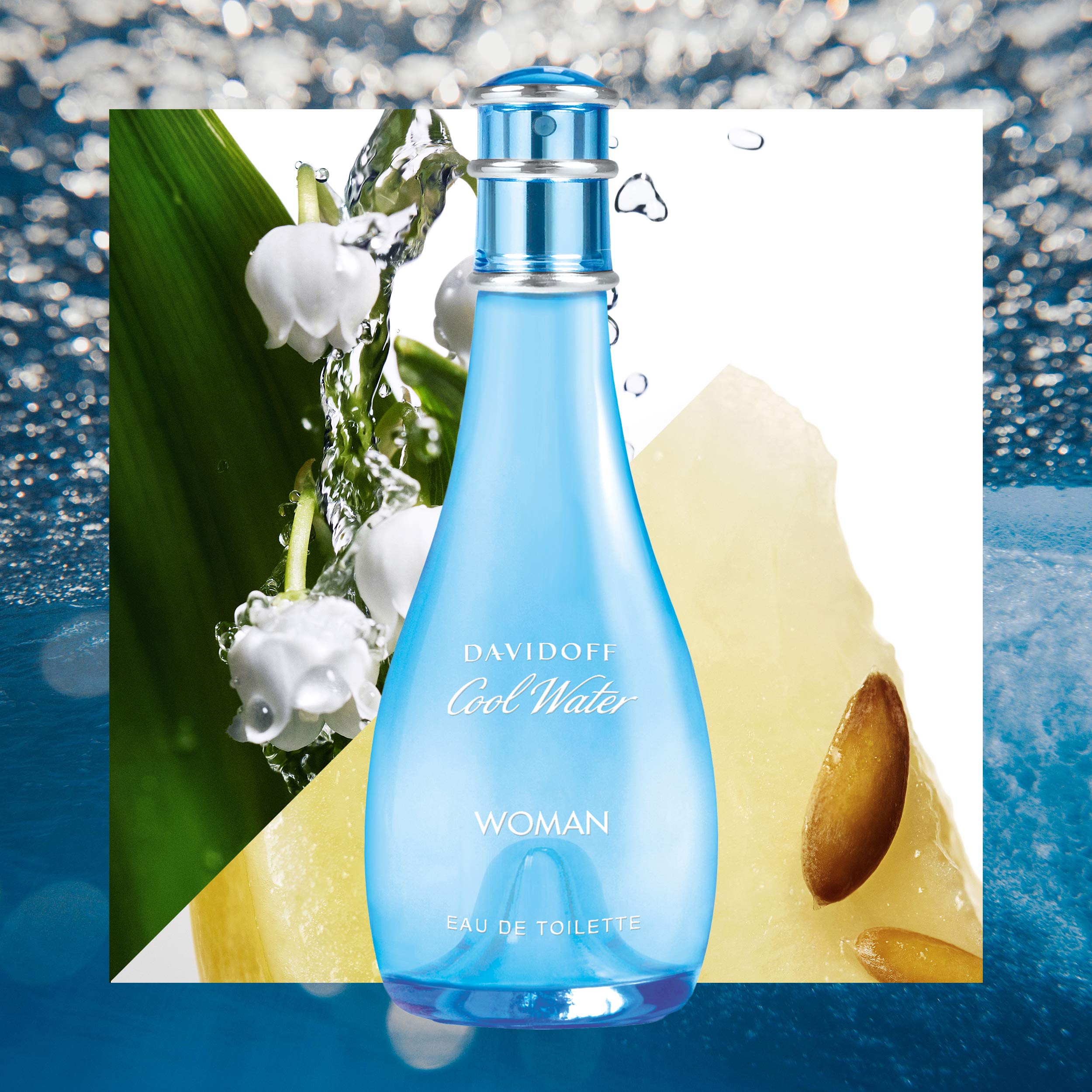 Cool Water By Davidoff, 3.4 Oz Eau De Toilette Spray For Women