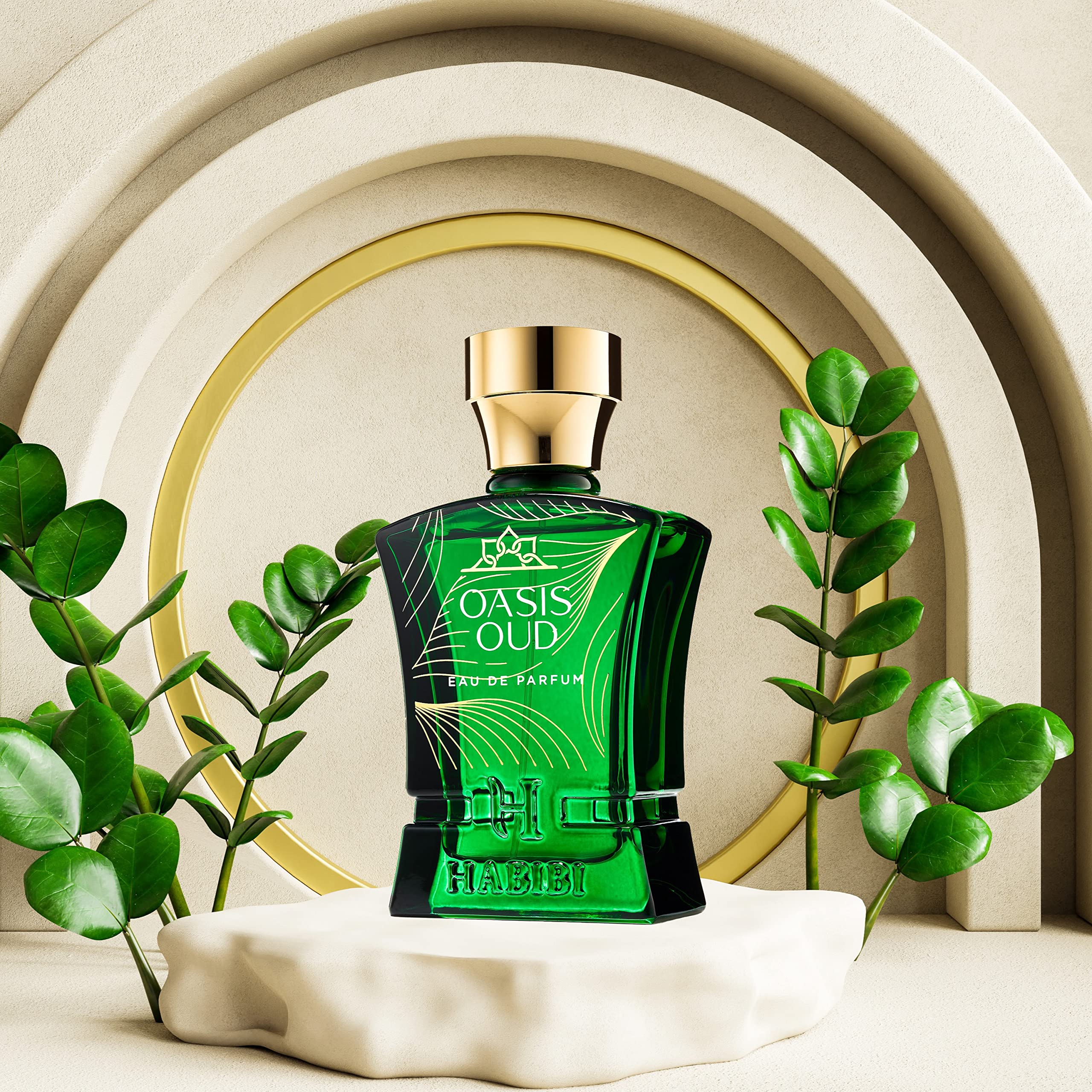 H Habibi Oasis Oud Arabian Perfume For Men & Women - Fresh, Green, Earthy Niche Men'S & Women'S Eau De Parfum -Notes Of Oud, Ton