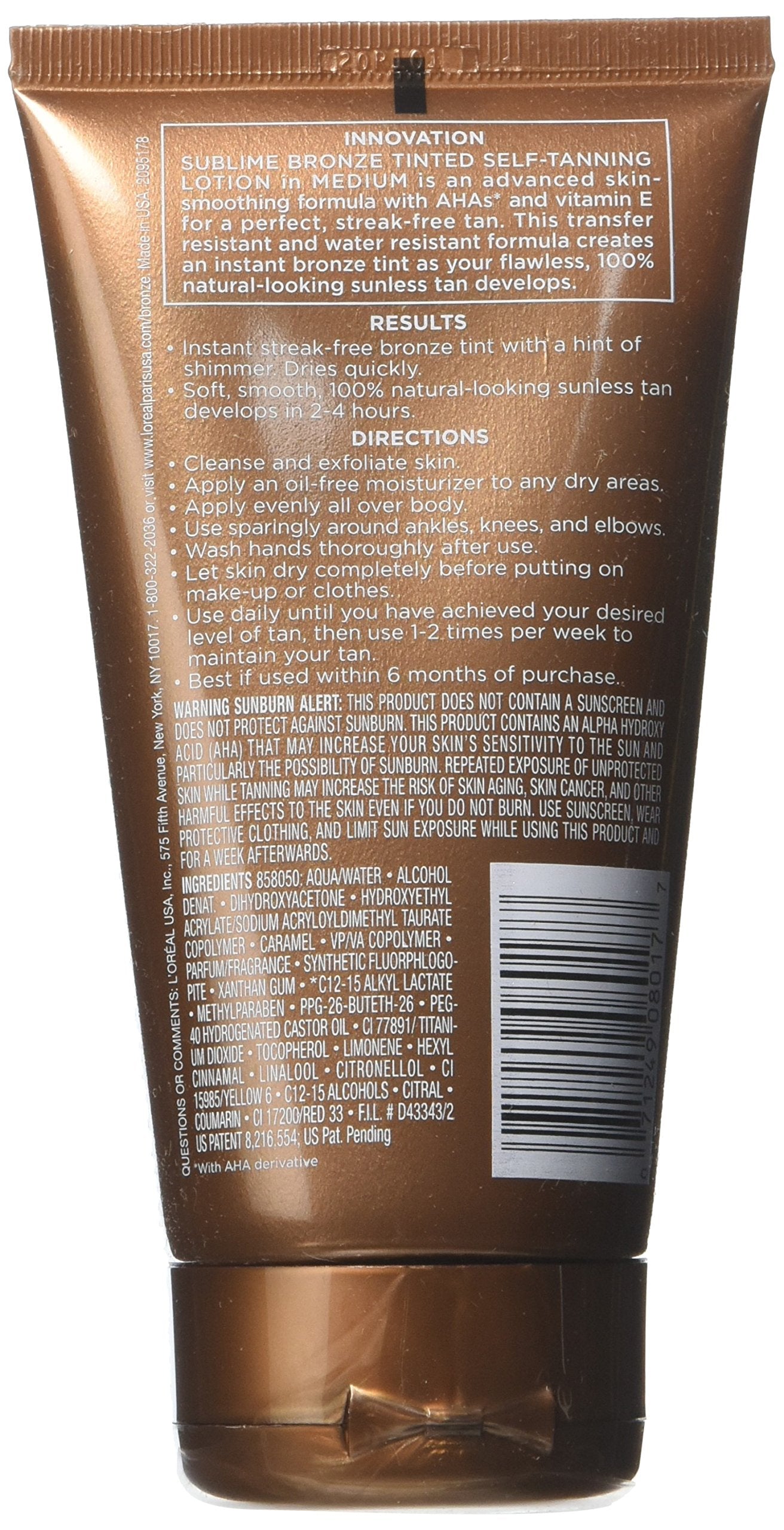 L'oreal Paris Sublime Bronze Tinted Lotion, 5 Ounces (Pack of 3)