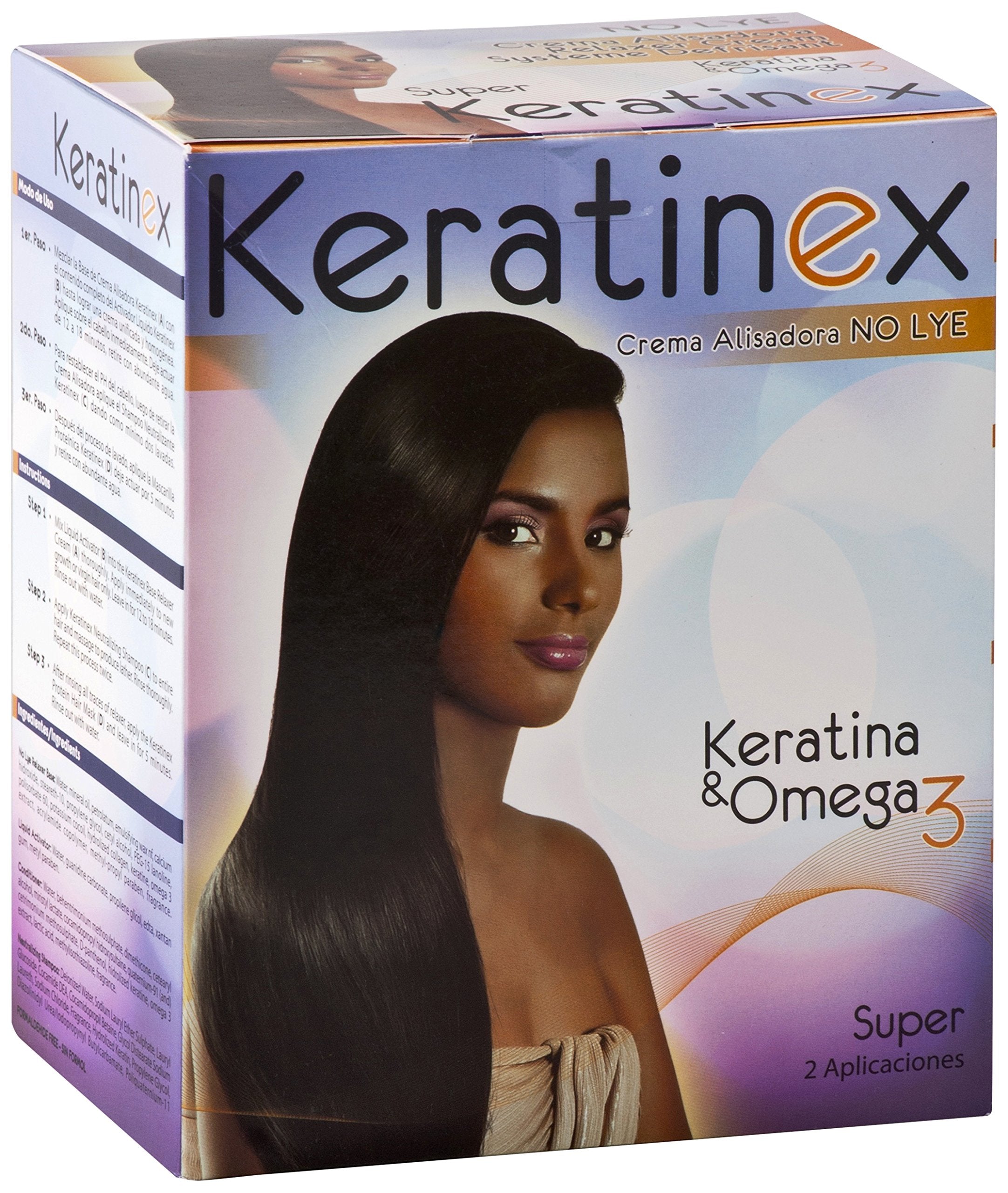 Keratinex Anti Breakage Hair Relaxer Cream No Lye, 2 Kits Super