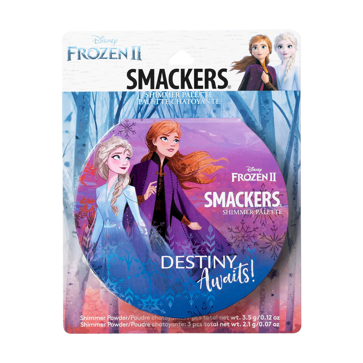 Lip Smacker Disney Frozen 2 Glitter Eyeshadow & Blush Makeup Palette, Melt For You Shimmer | Christmas Make Up Collection | Holi