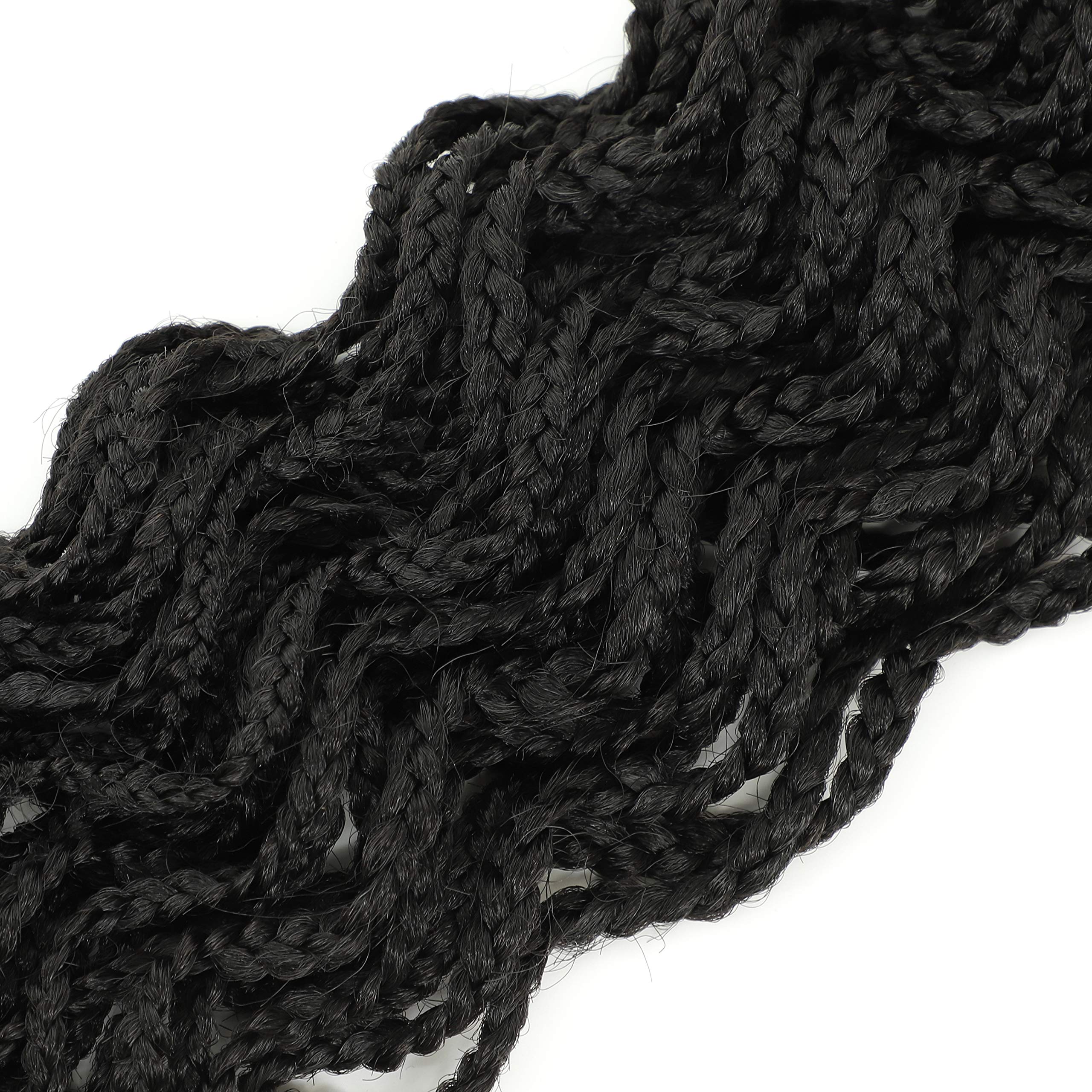 150 Strands Goddess Box Braids Crochet Hair Curly Braided Crochet Box Braiding Hair 14 Inch 3X Pre Looped Box Braid Crochet Brai
