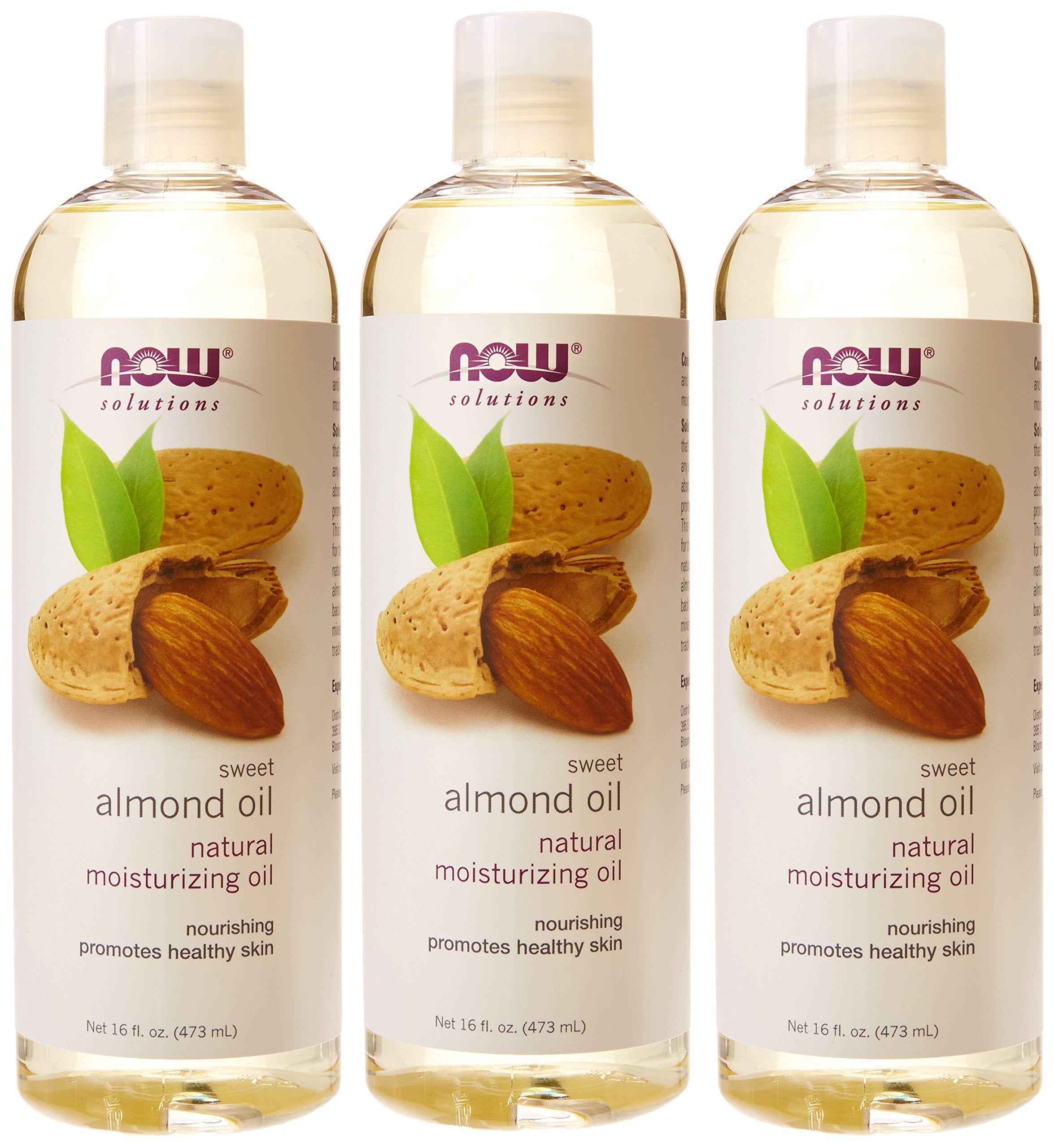 Now Foods Almond Oil, 16 Fl Oz (Pack of 3)