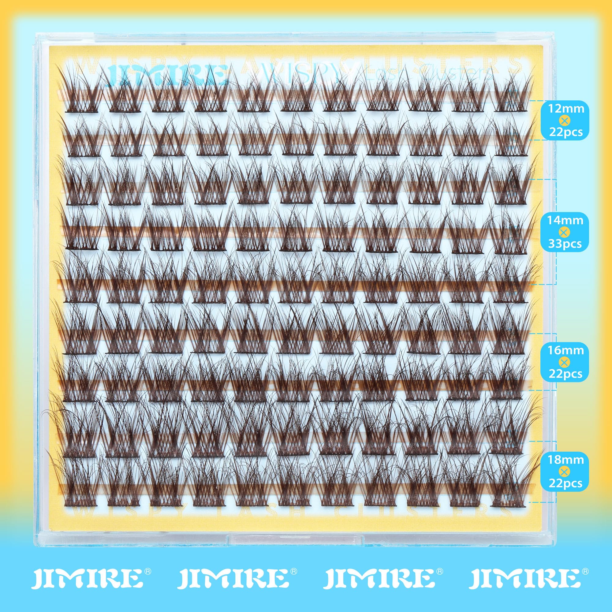 Jimire Manga Lash Clusters Natural Look Anime Japanese Eyelash Clusters 10-16Mm D Curl Cluster Eyelash Extensions Cute Individua