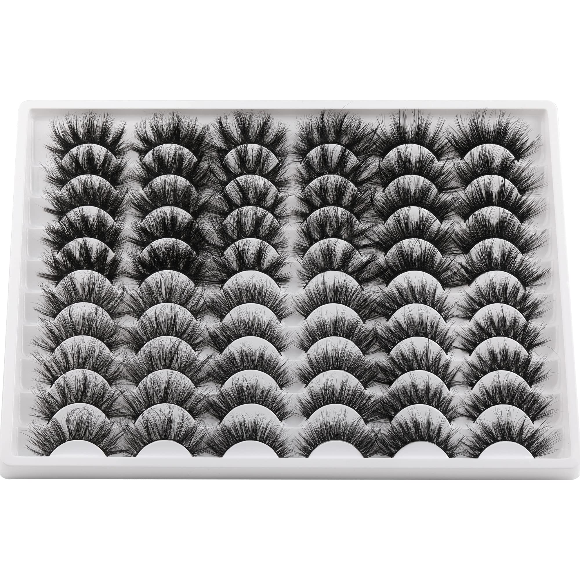 30 Pairs 20MM False Eyelashes ALICE Wholesale 6 Styles Lashes Bulk 6D Fluffy Volume Dramatic Faux Mink Eyelashes Multipack
