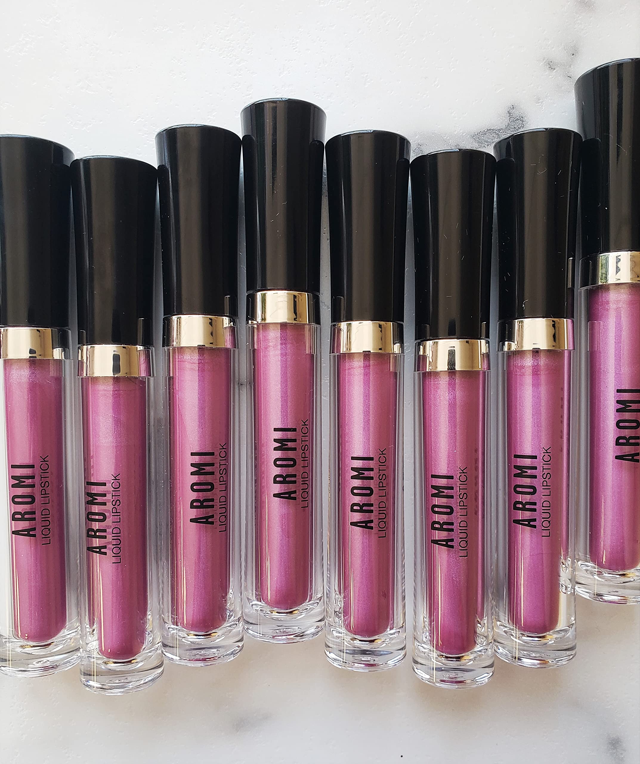 Aromi Berry Fuchsia Metallic Liquid Lipstick | Magenta Pink Lip Color With Shimmery Finish, Vegan, Cruelty-Free, Long-Lasting, S