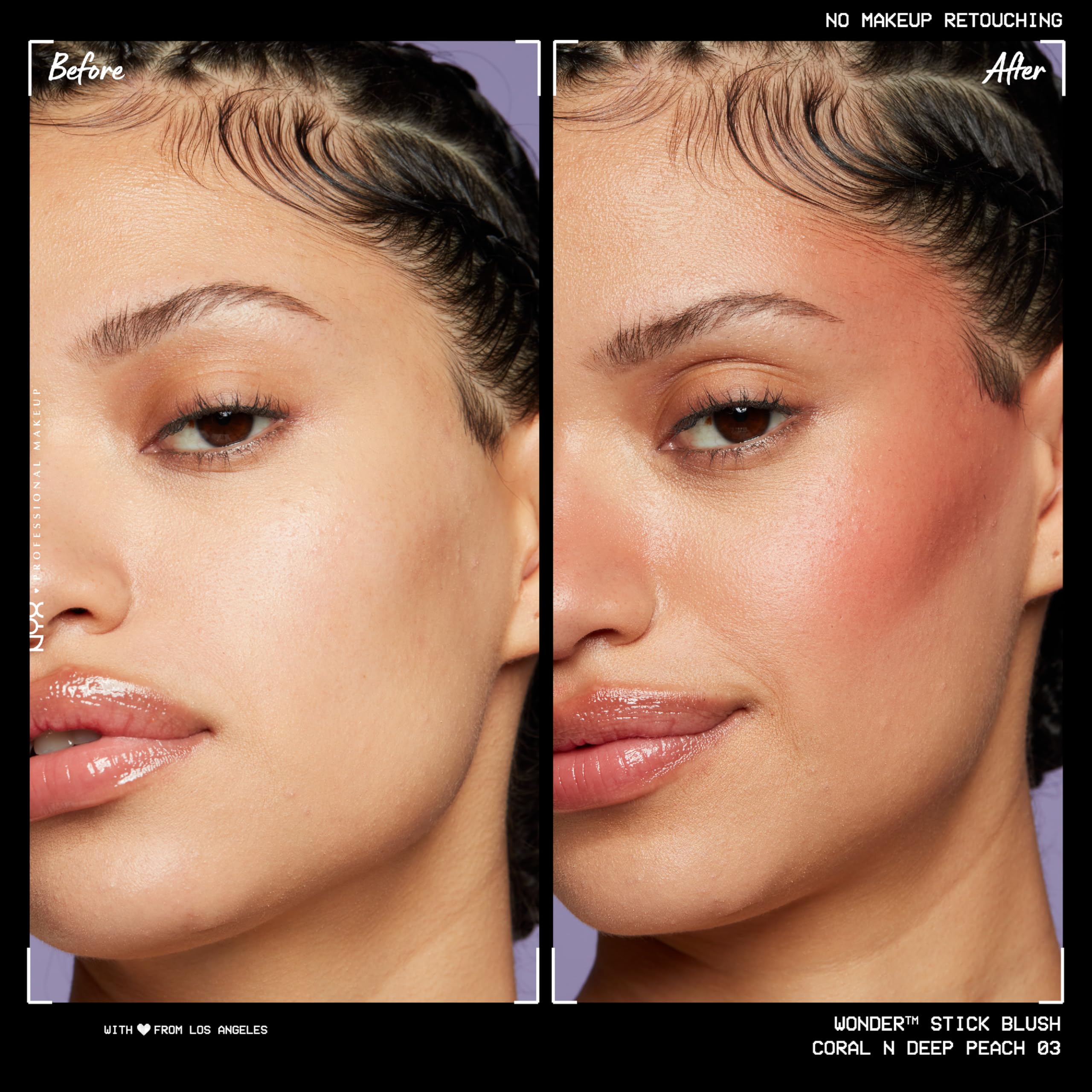 NYX PROFESSIONAL MAKEUP Wonder Stick Blush with Hydrating Hyaluronic Acid, Dual-Ended Cream Blush Stick - Coral & Deep Peach