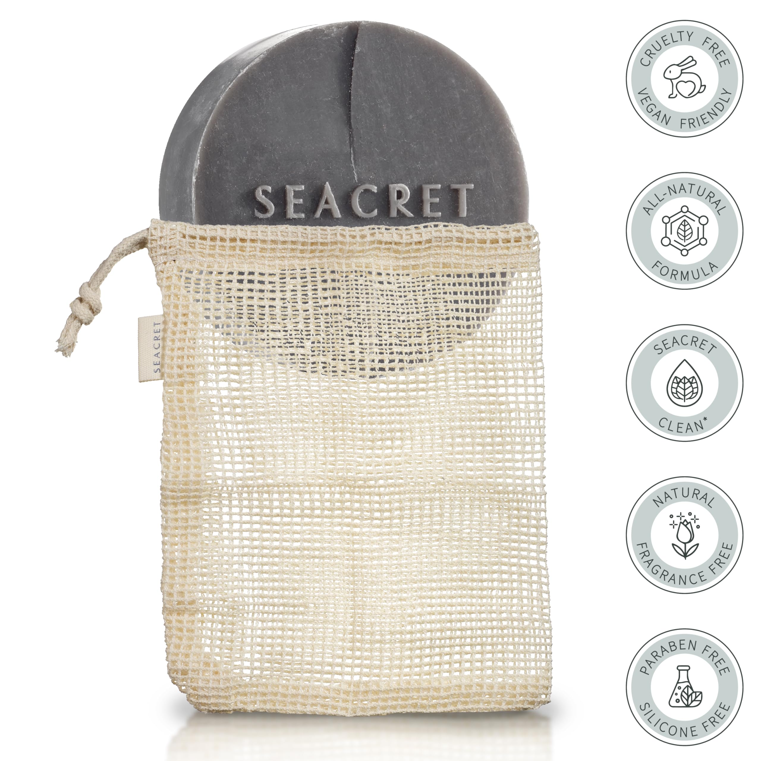 SEACRET Mud Soap with Foaming Net