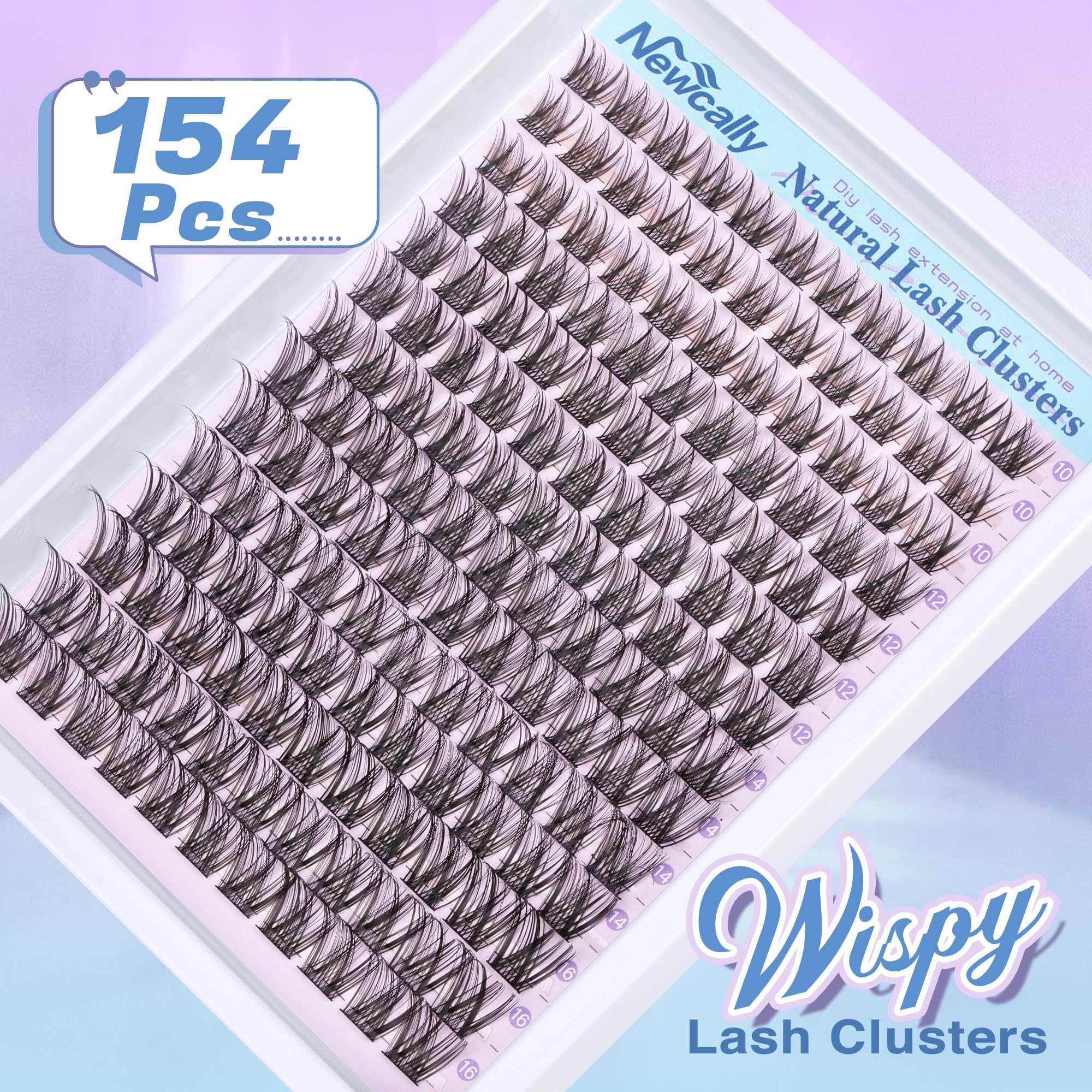 Cluster Lashes Wispy Natural Eyelash Clusters Diy Lash Extension C Curl Cluster Eyelash Extension 10-16Mm Individual Lashes Thin