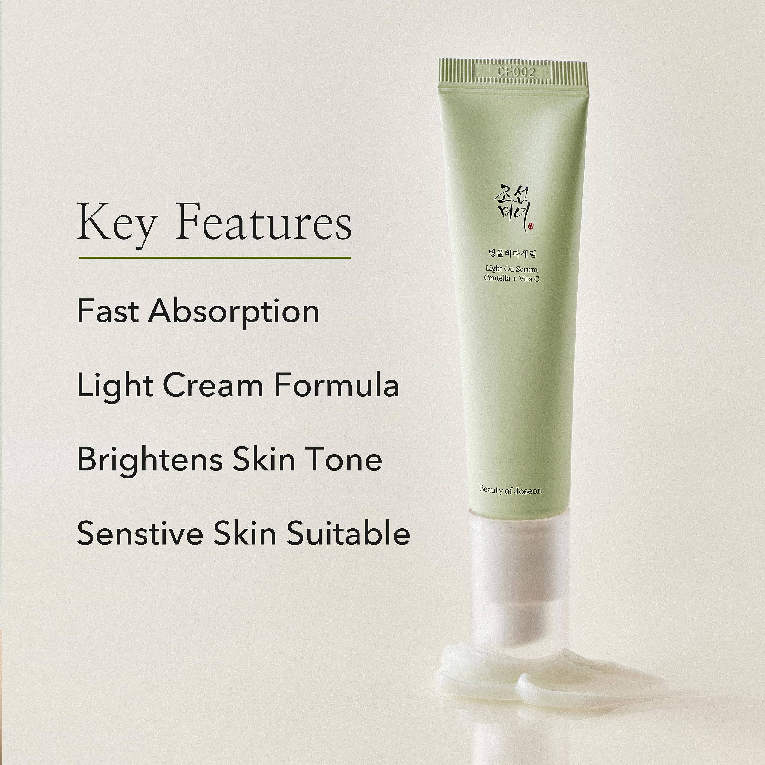 Beauty Of Joseon Light On Serum Vitamin C Centella Dark Spot Fine Lines Pigmentation Correcting Serum, Hydrating Moisturizer, Ko
